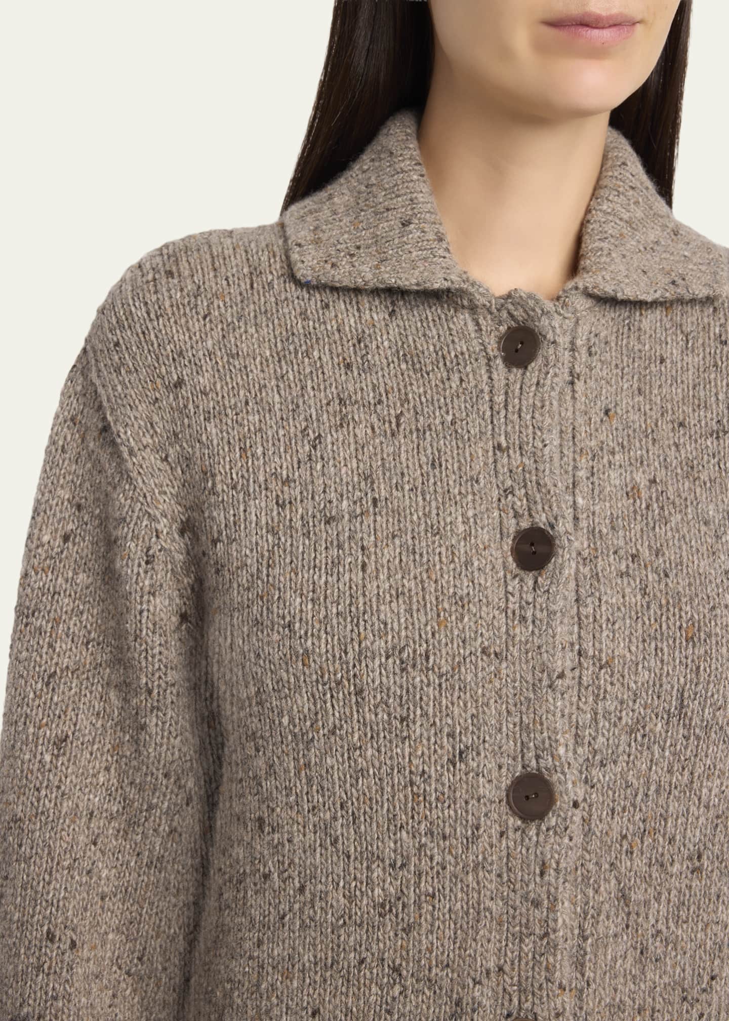 THE ROW Mauri Cashmere Collared Cardigan - Bergdorf Goodman