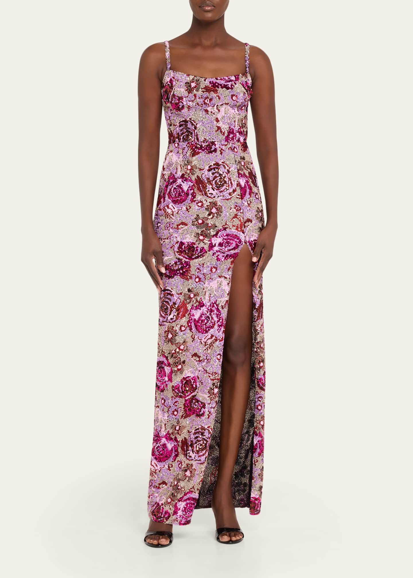 Bronx Banco Allegra Floral Sequin Maxi Dress - Bergdorf Goodman