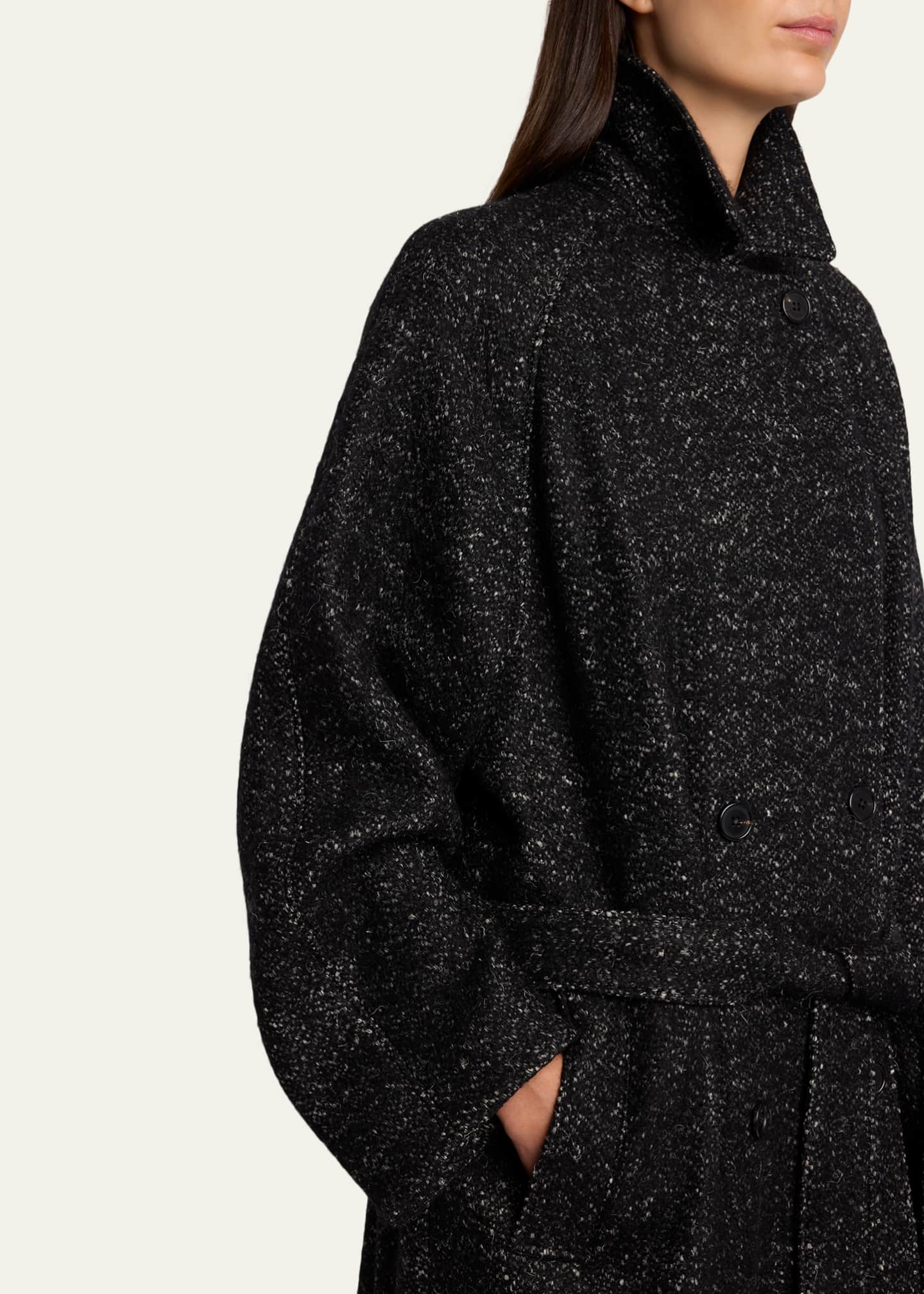 THE ROW Macaria Belted Wool Oversized Coat - Bergdorf Goodman