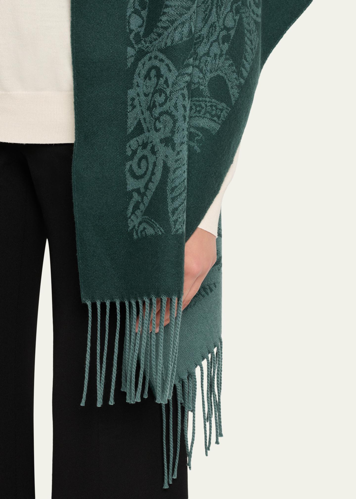 ETRO シルク バンダナ キルティング中綿ベスト チャコール 38 Etro Hooded Paisley Wool Scarf - Bergdorf Goodman