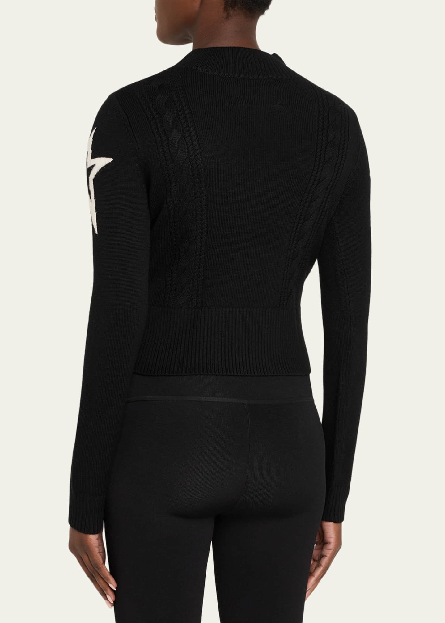Perfect Moment Cropped Cable-Knit Star Sweater - Bergdorf Goodman
