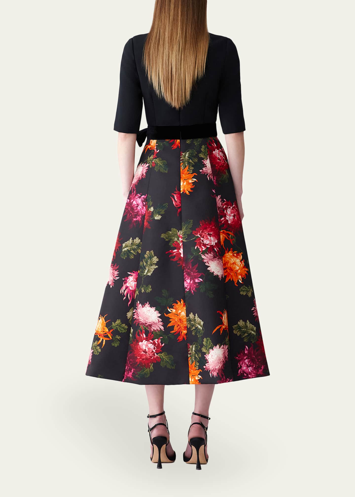 crocodile midi dress ÚCHÈ Sheer Paneling Cut Out Crocodile Print Midi Dress