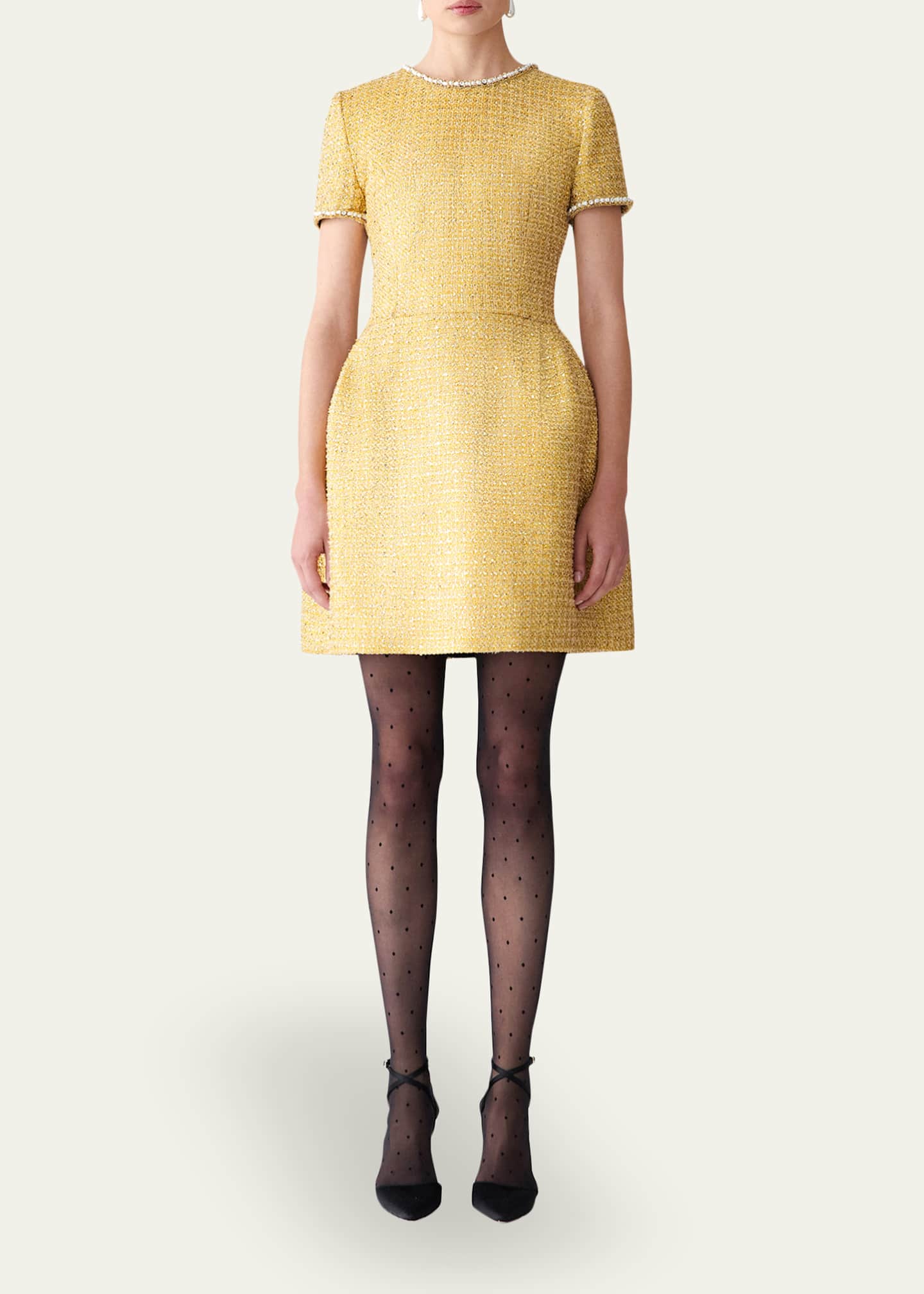 slim fit dress slacks Crushed 'Gold' V-Neck Dress – David Cline Online