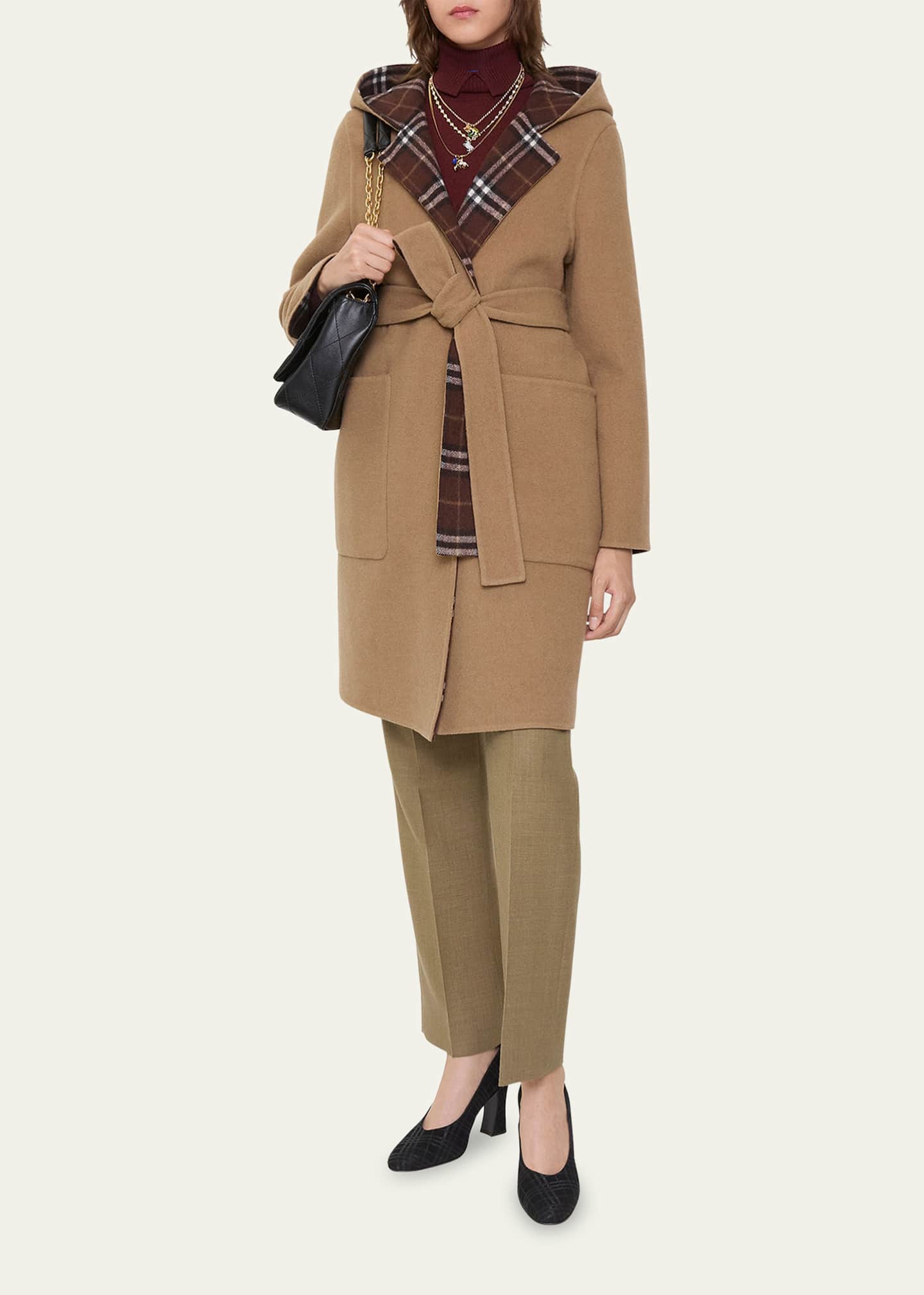 Burberry Hampshire Reversible Hooded Wrap Coat - Bergdorf Goodman