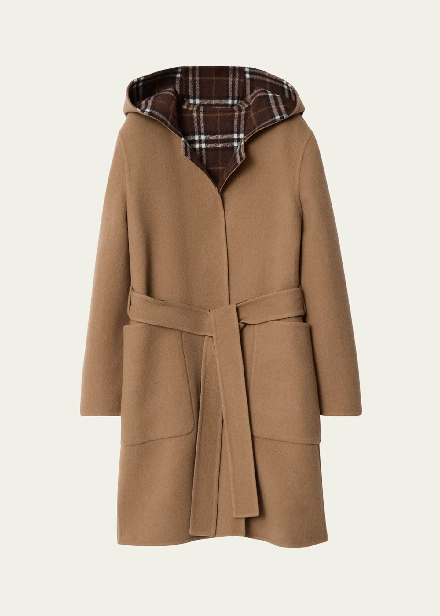 チ*ロ様 BURBERRYカシミヤコート　arnys comoli maatee Burberry Hampshire Reversible Hooded Wrap Coat - Bergdorf Goodman