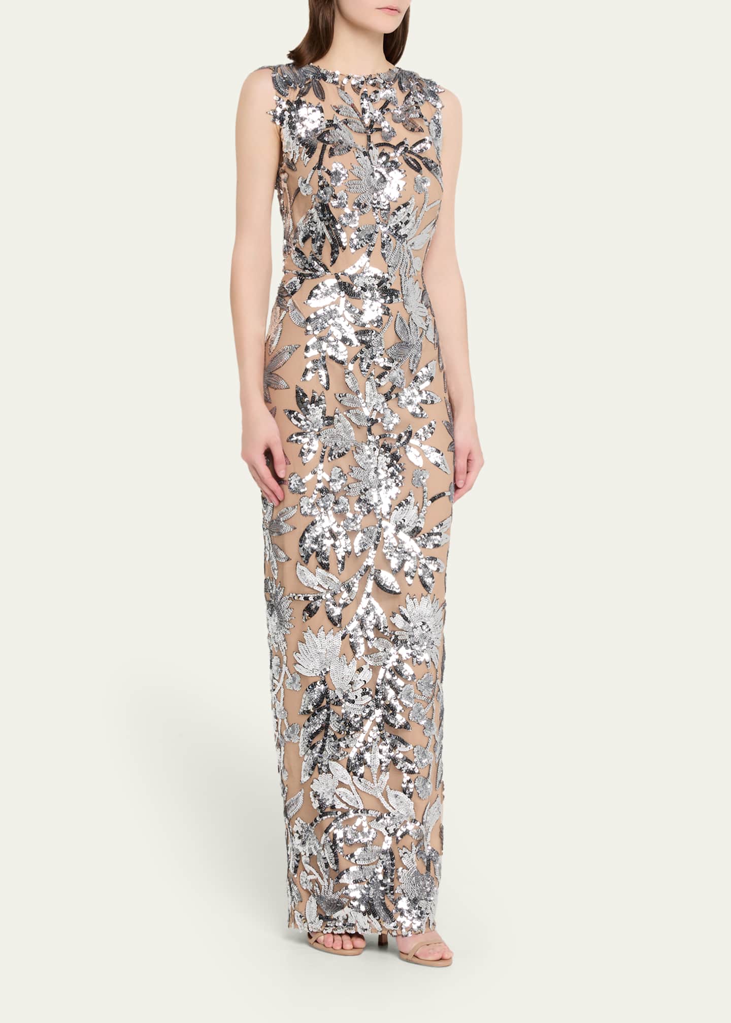 bronx and banco violet flared dress Dark Coral Chiffon Scarf A-line Strapless Dress main image 1