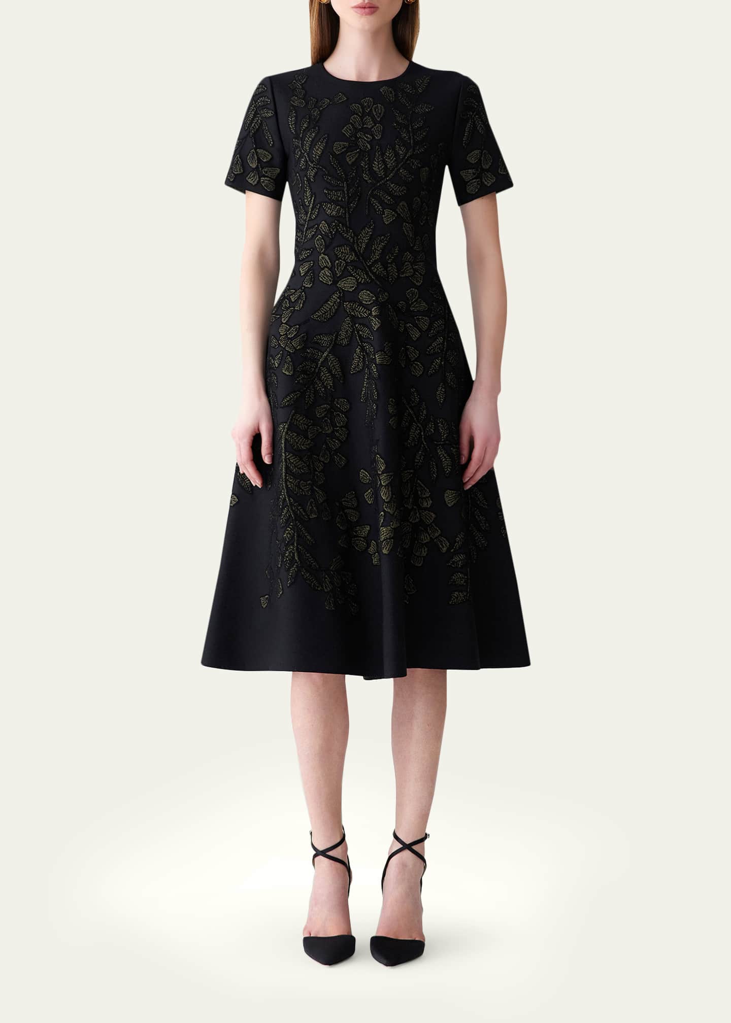 green emerald velvet dress Hikari Black And Gold Foil Kintsugi Dress – Esther Saadia main image 0