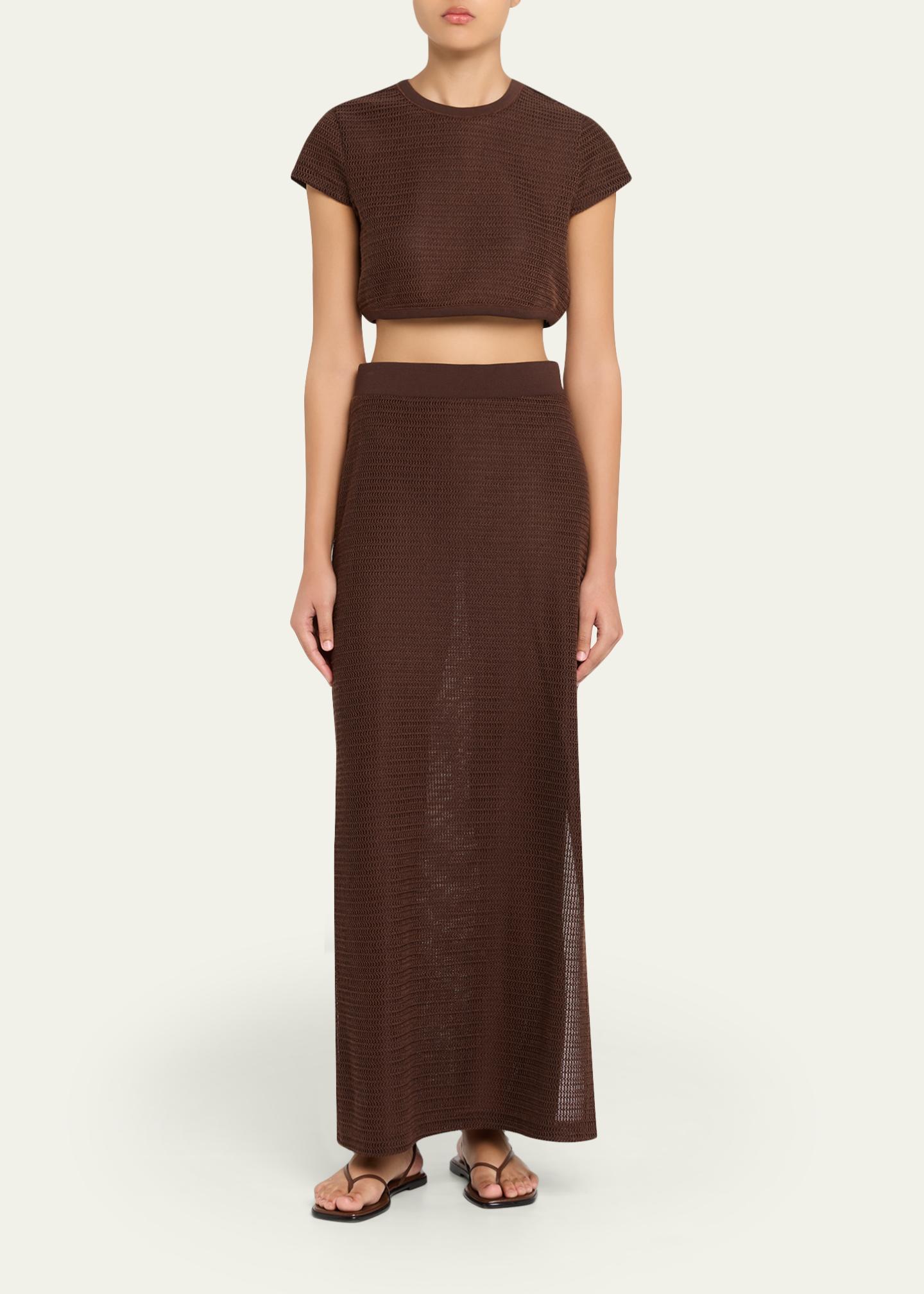 SIMKHAI Nicky Knit Midi Skirt - Bergdorf Goodman