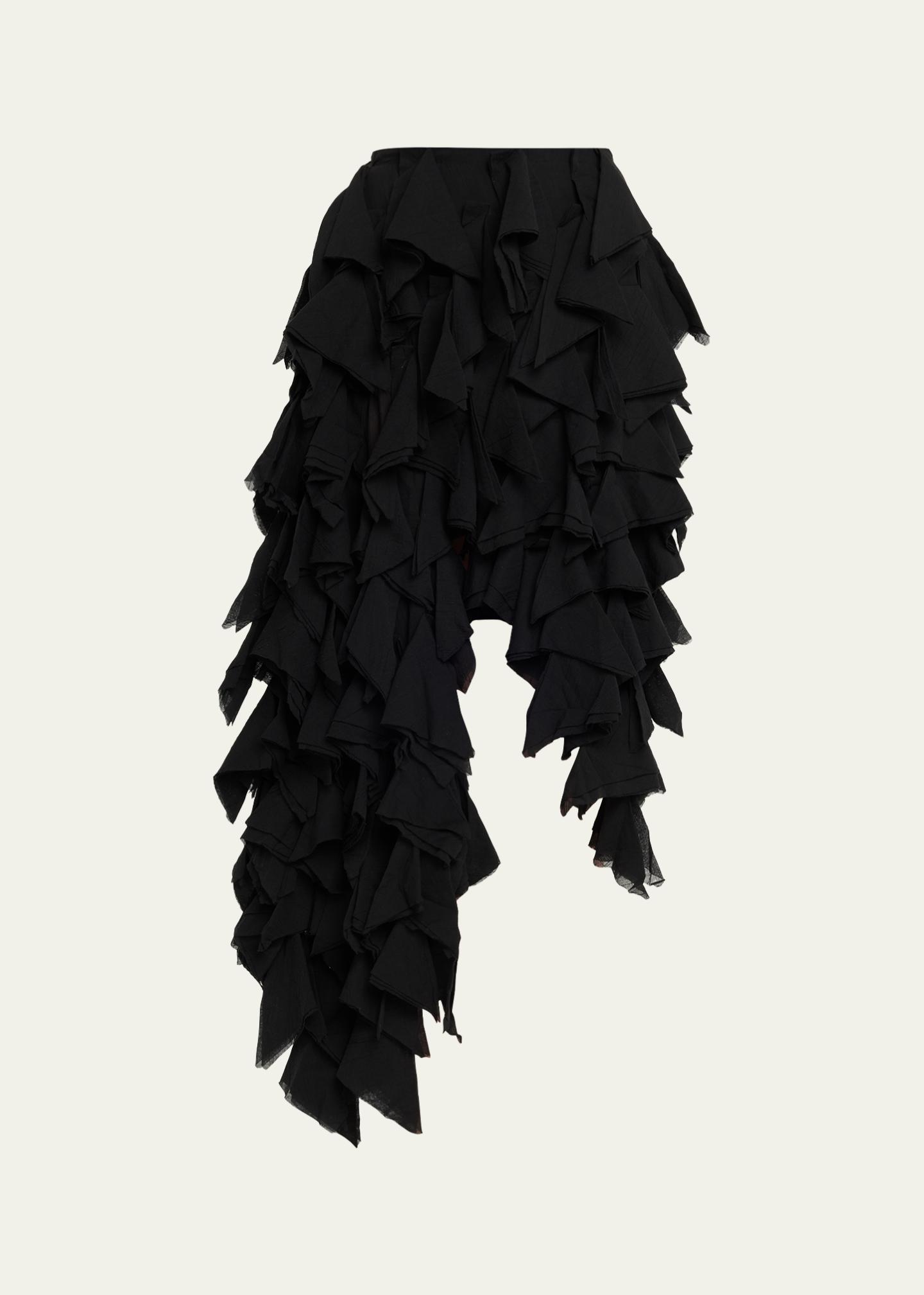 Diotima Asymmetric Cotton Ruffle Handkerchief Skirt - Bergdorf Goodman