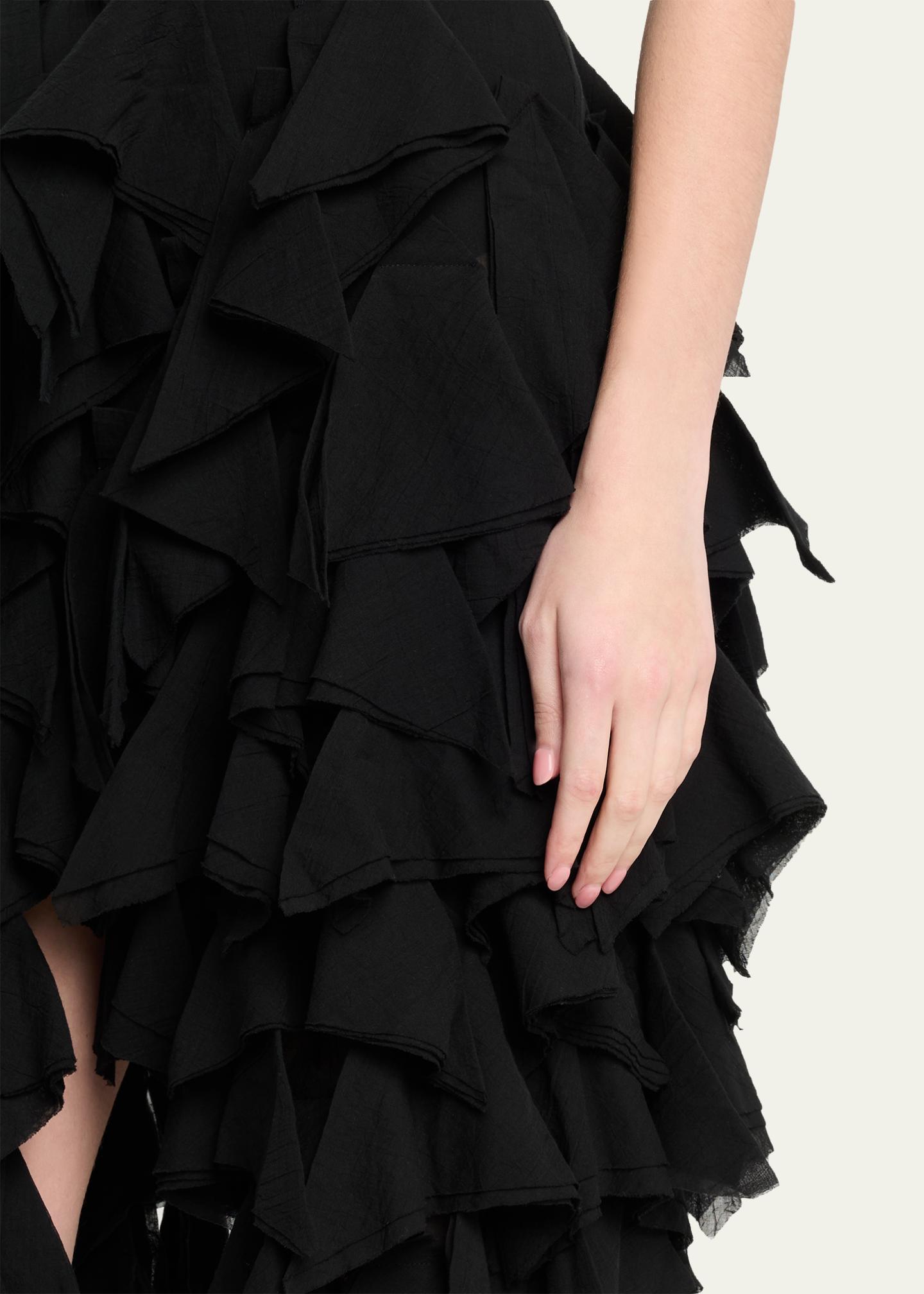 Diotima Asymmetric Cotton Ruffle Handkerchief Skirt - Bergdorf Goodman