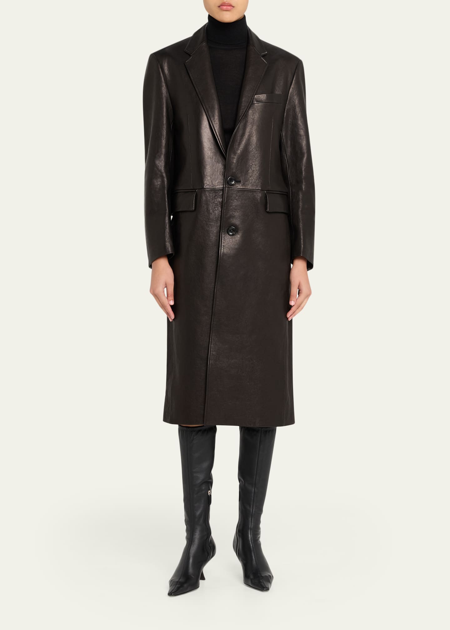 TONYWACK Vegetable-Tanned Leather Coat - Bergdorf Goodman