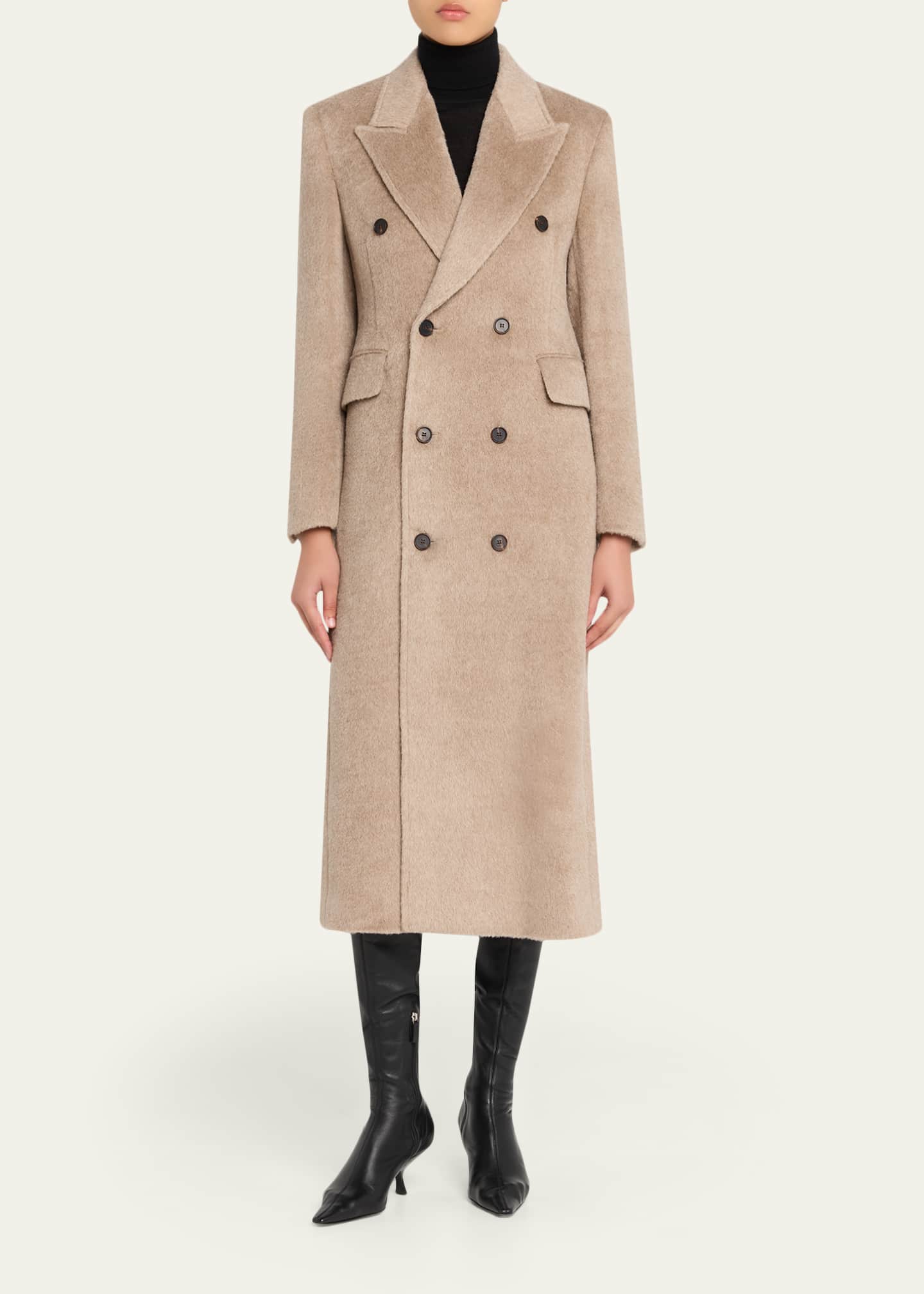 TONYWACK Double-Breasted Wool & Alpaca Coat - Bergdorf Goodman