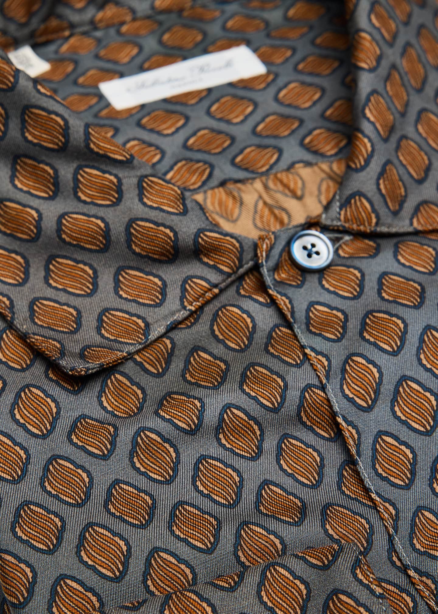 diamond print dress shirt Leeward Short Sleeve
