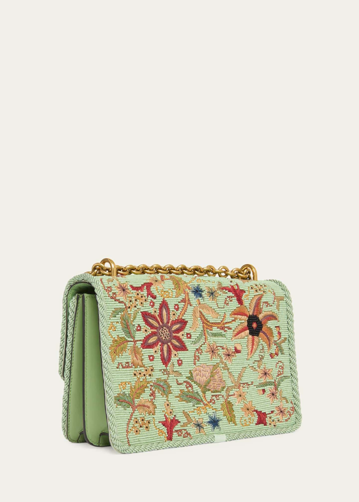 Valentino Garavani Beaded Floral-Embroidered Shoulder Strap