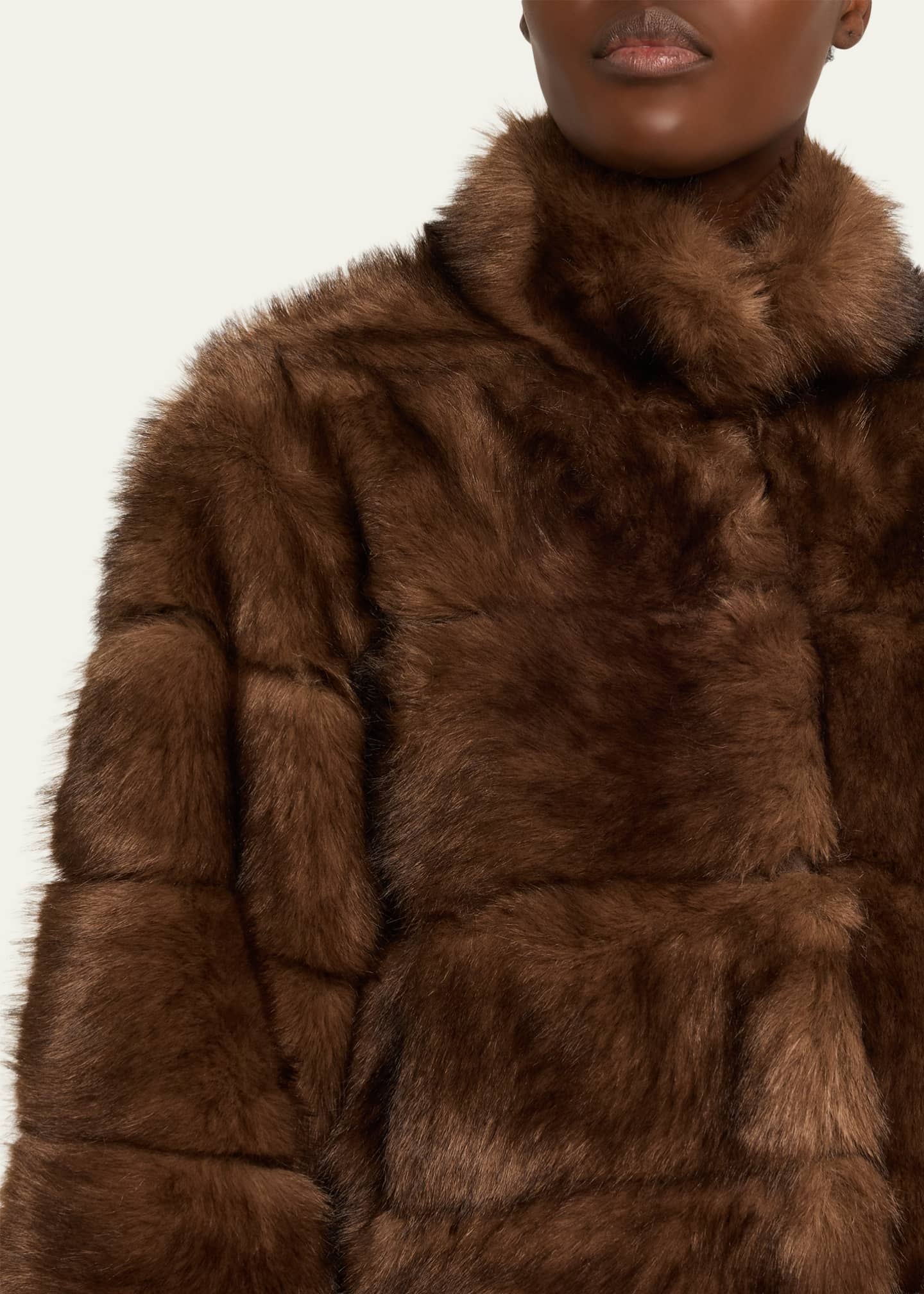 LoveShackFancy Gelman Faux Fur Jacket - Bergdorf Goodman