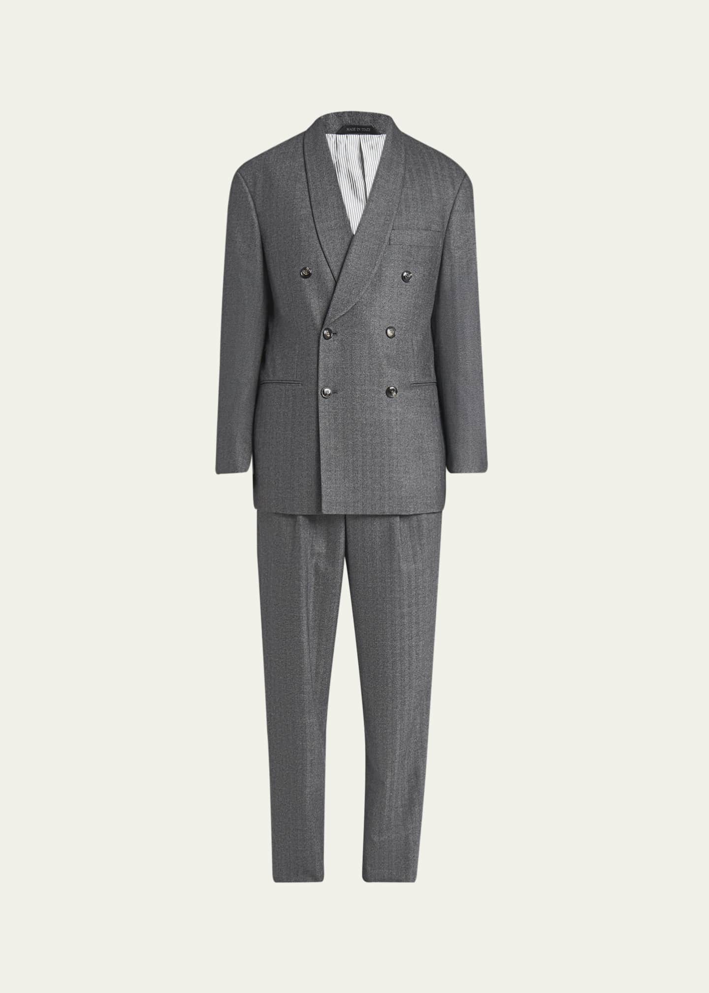 Giorgio Armani Men's Heritage Line Chevron Wool and Cashmere