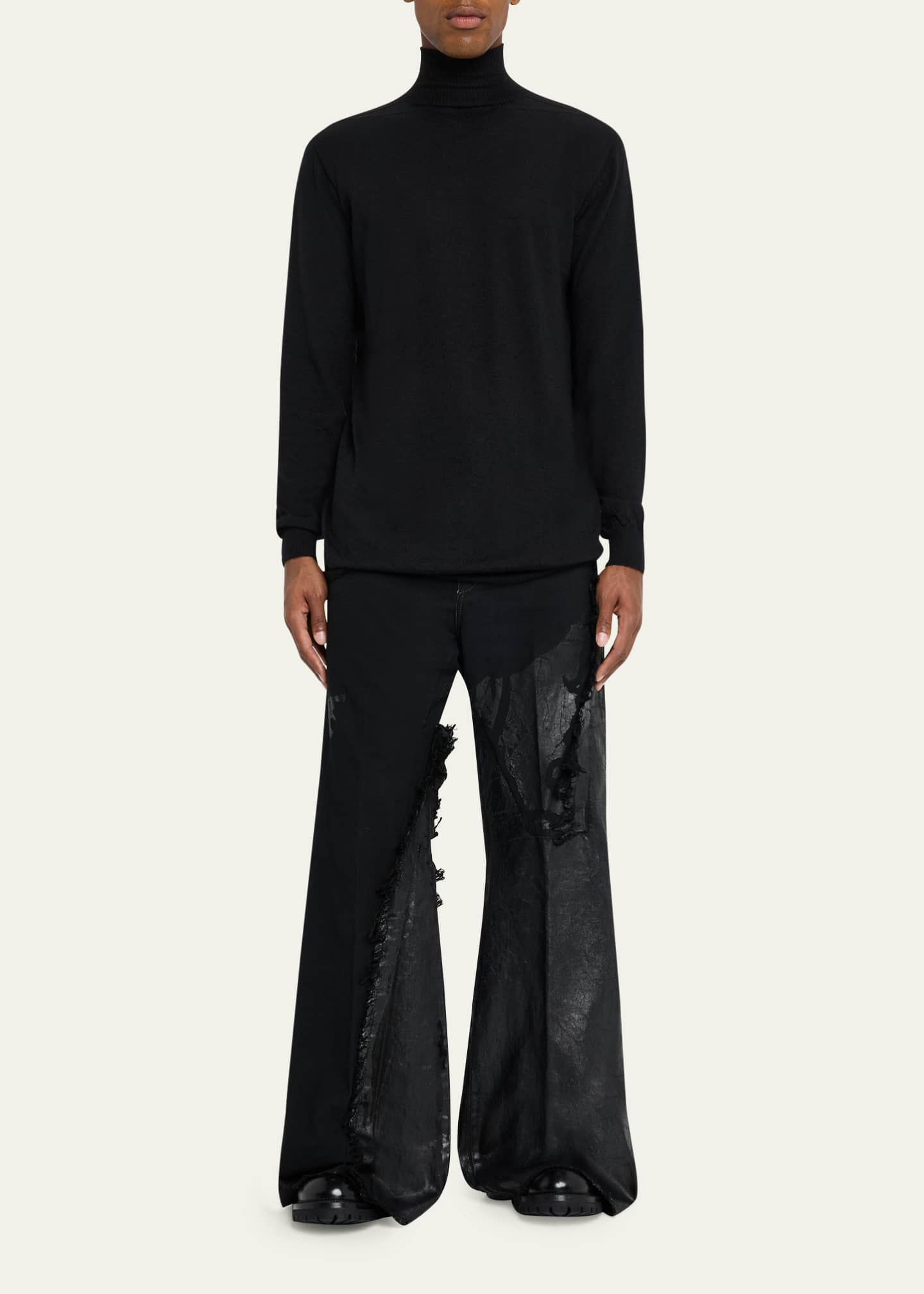 Rick Owens Men's Cashmere Oversized Turtleneck Sweater - Bergdorf