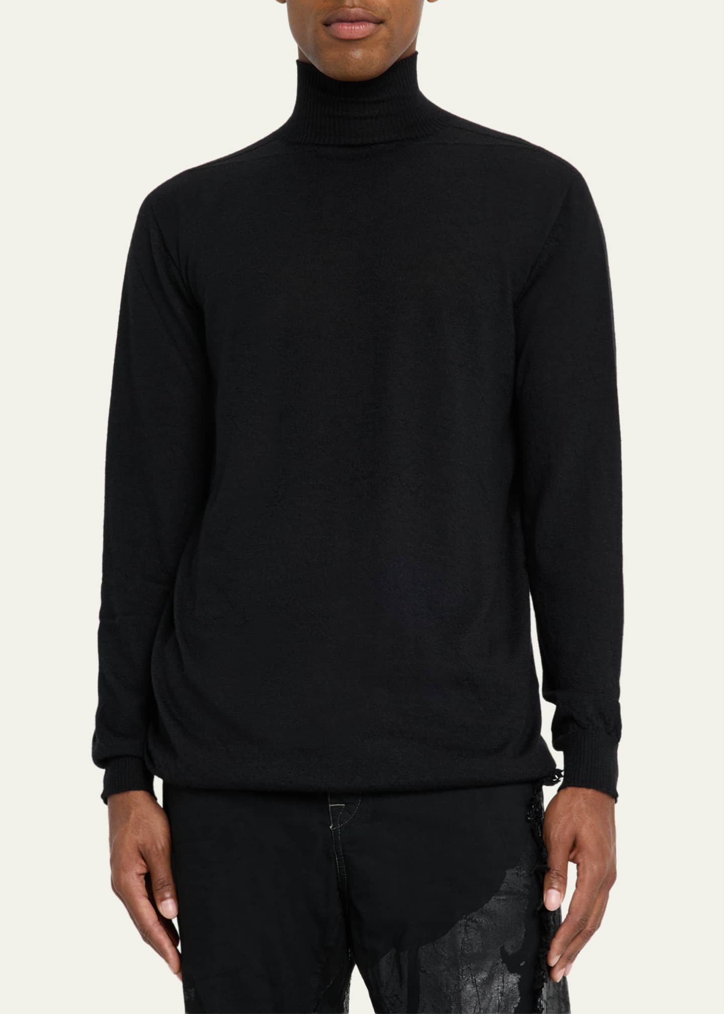 Rick Owens Men's Cashmere Oversized Turtleneck Sweater - Bergdorf