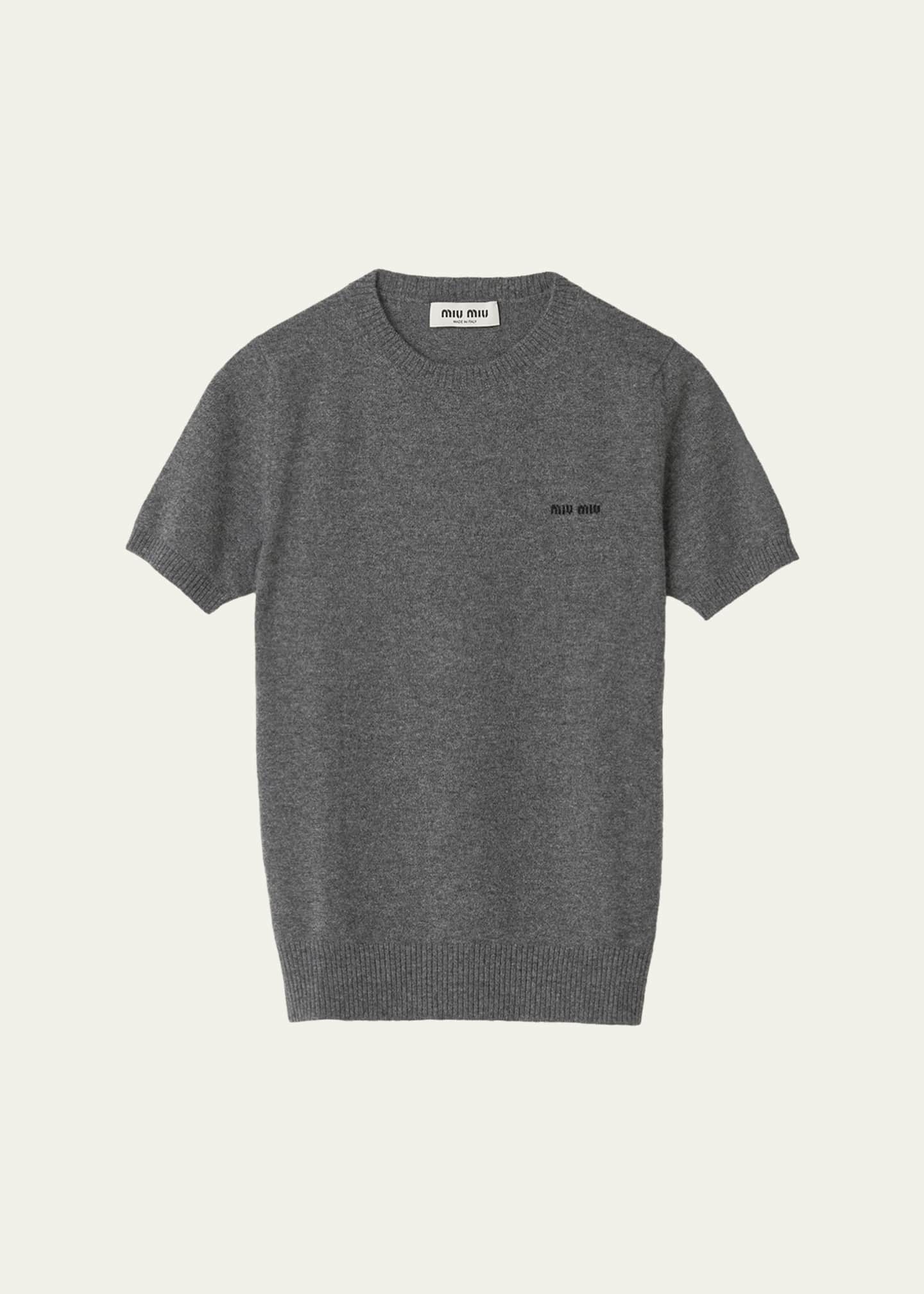 Miu Miu Cashmere Short-Sleeve Sweater - Bergdorf Goodman