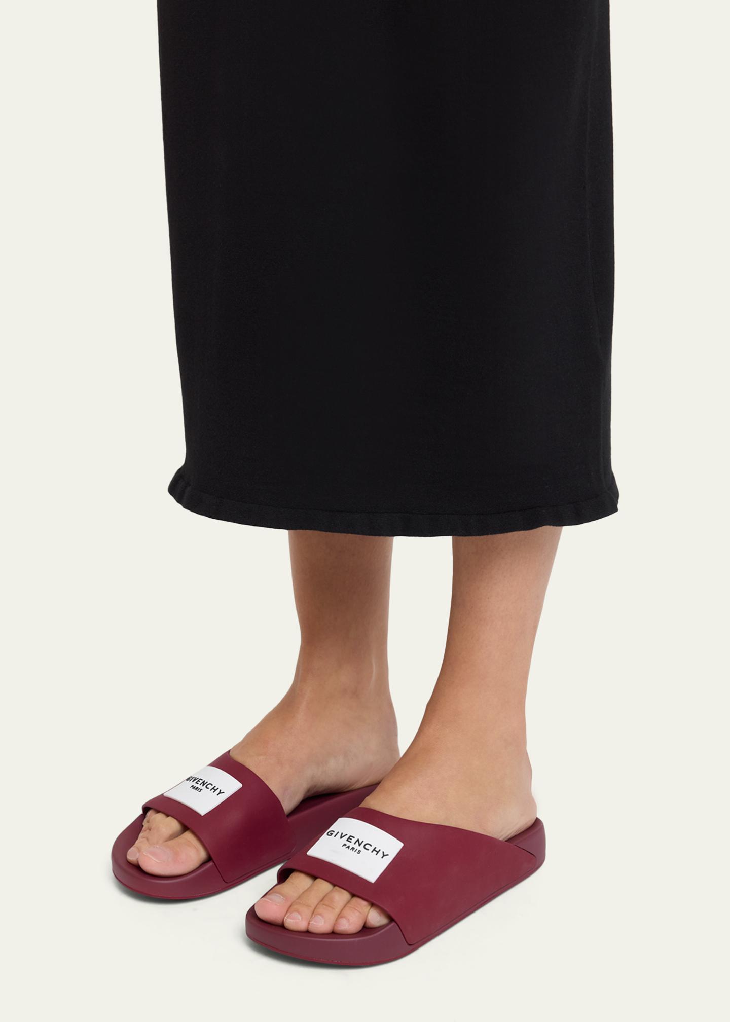 ジバンシー ラバーロゴサンダル Givenchy Logo Label Slide Sandals - Bergdorf Goodman