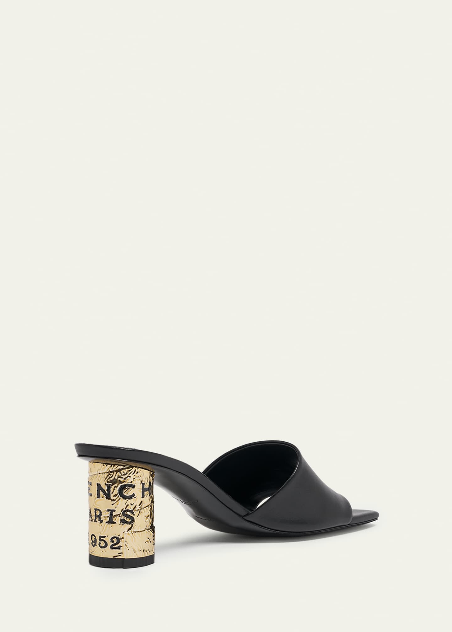 Givenchy 65mm Logo Heel Leather Mule Sandals - Bergdorf Goodman