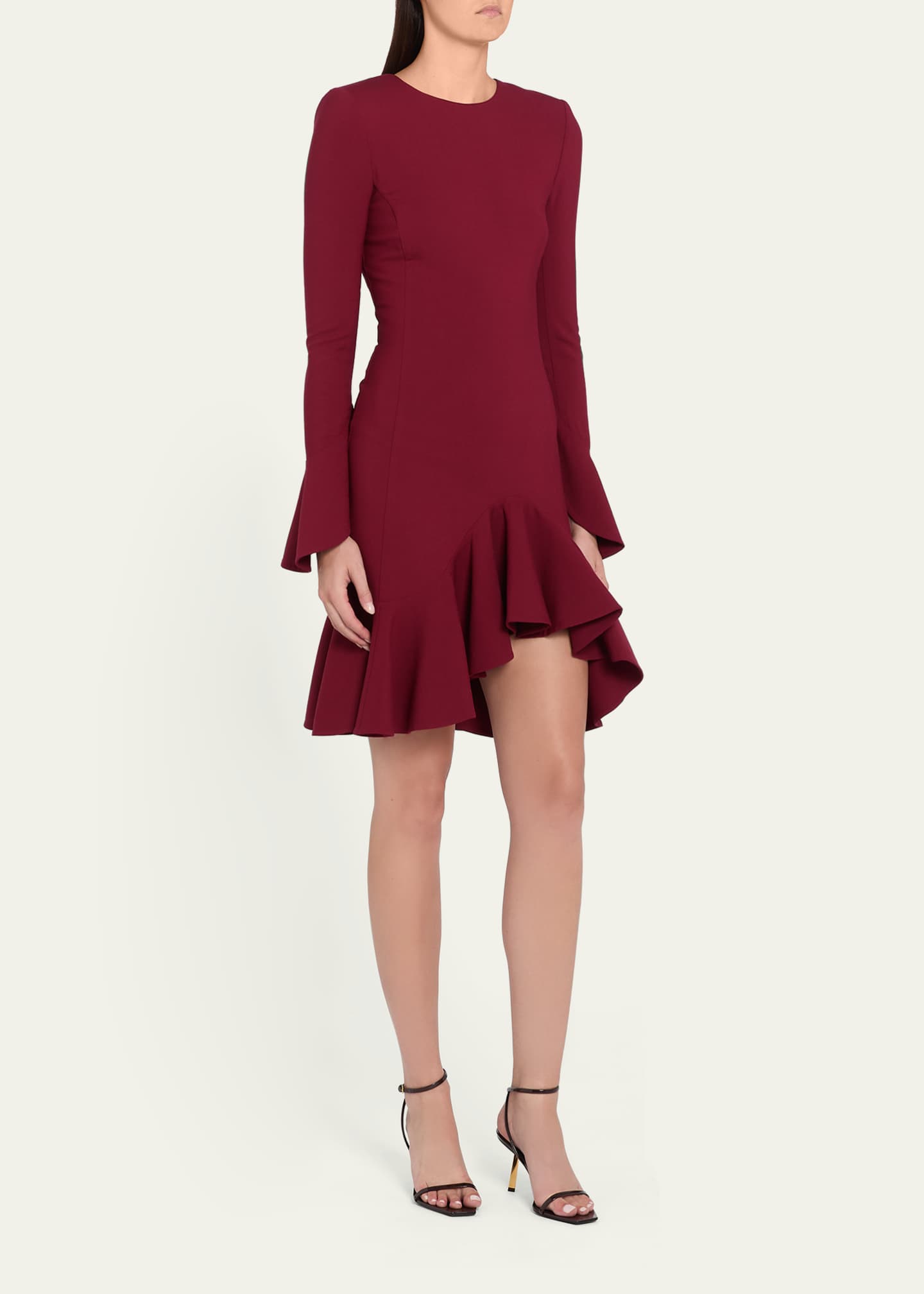 asymmetric long sleeve mini dress boohoo Women's Trim Detail Asymmetric Long Sleeve Mini Dress