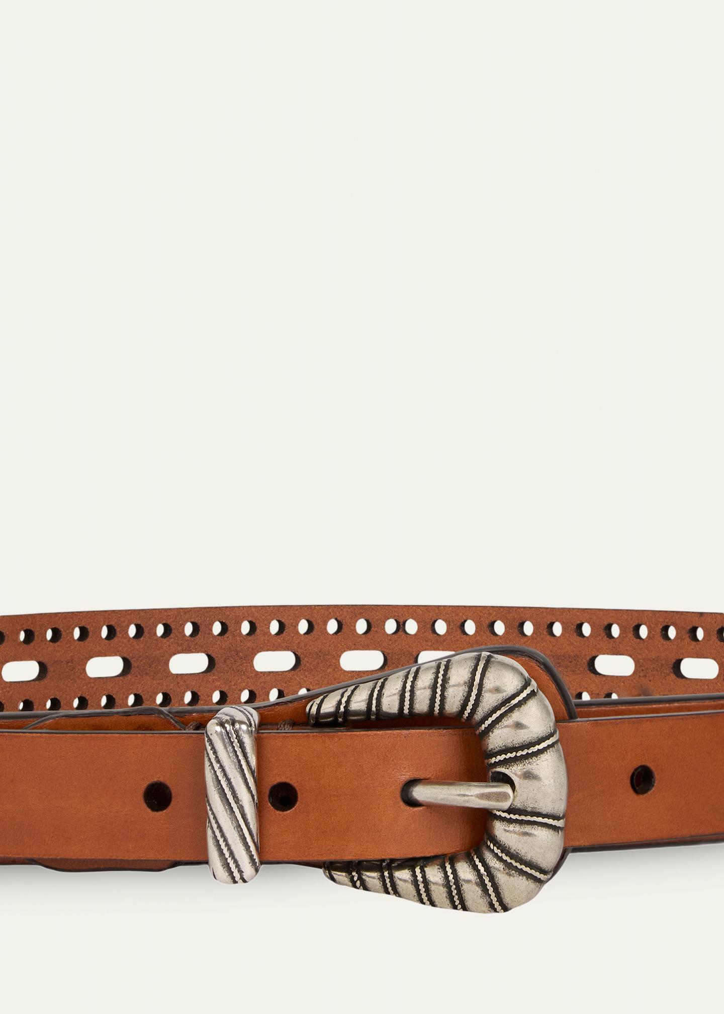 Etro leather belt Etro Leather Belt With Jeweled Studs | Sendegaro JP main image 2