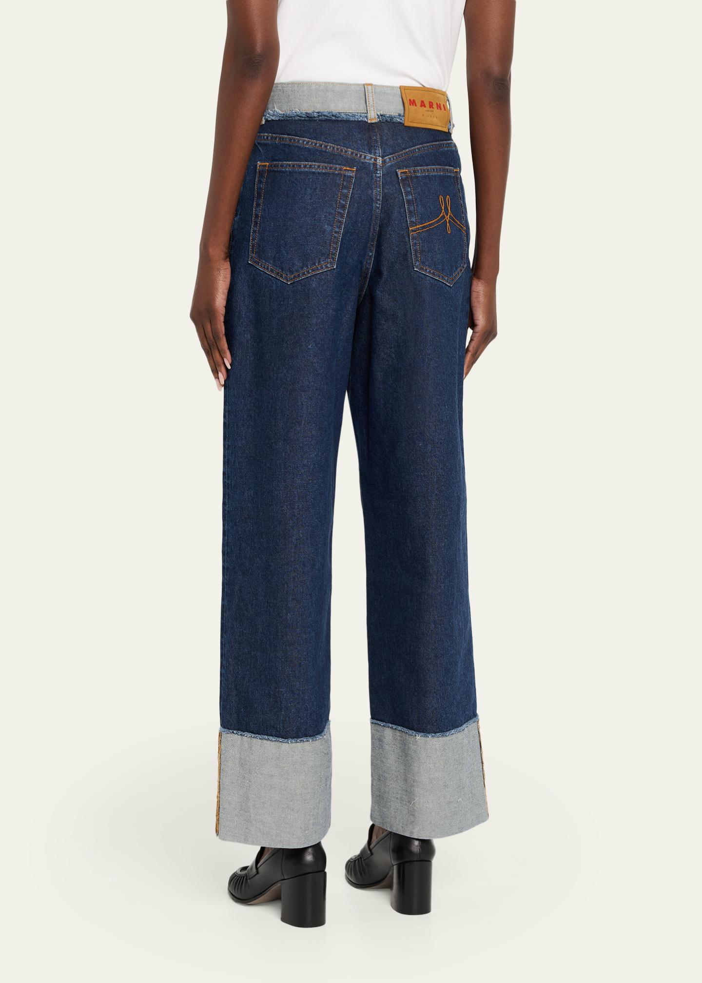 Marni Inside Out Denim Straight-leg Jeans - Bergdorf Goodman