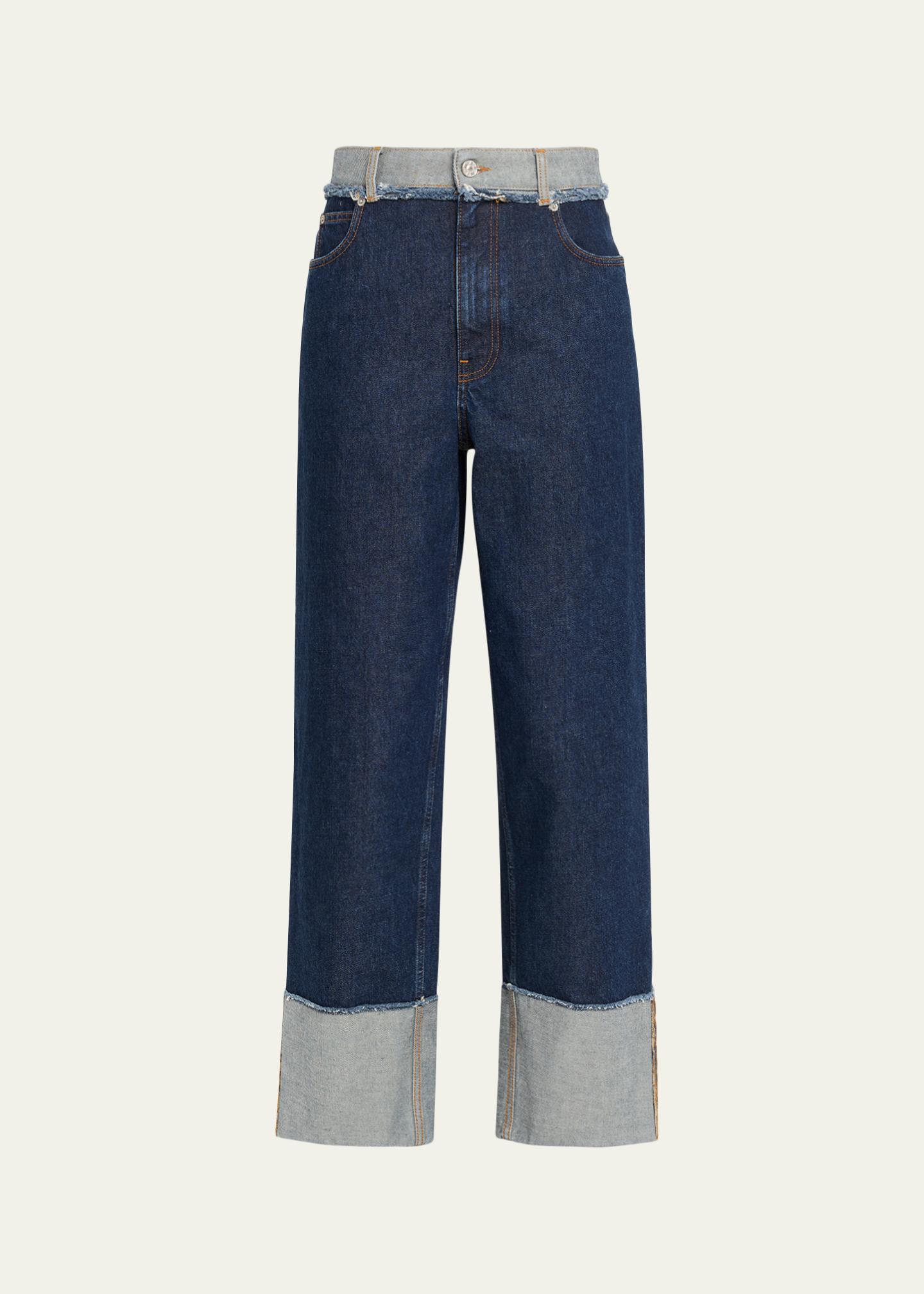 Marni Inside Out Denim Straight-leg Jeans - Bergdorf Goodman