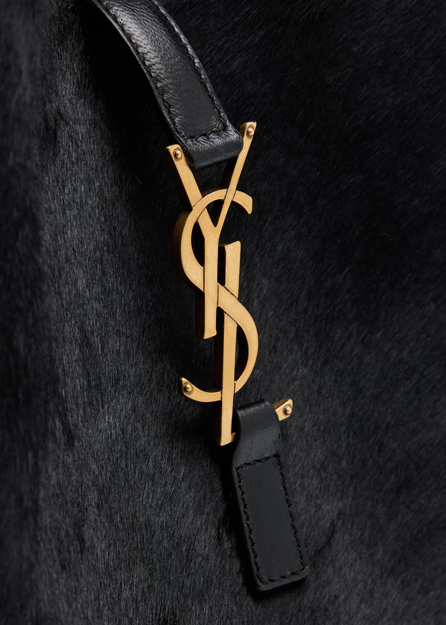 Saint Laurent Le 5 A 7 Small Shoulder Bag in Trimmed Calf Hair