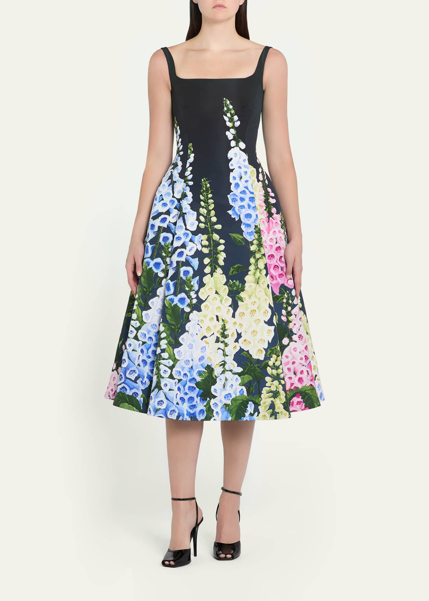 Oscar de La Renta | Degrad Foxglove Faille Dress