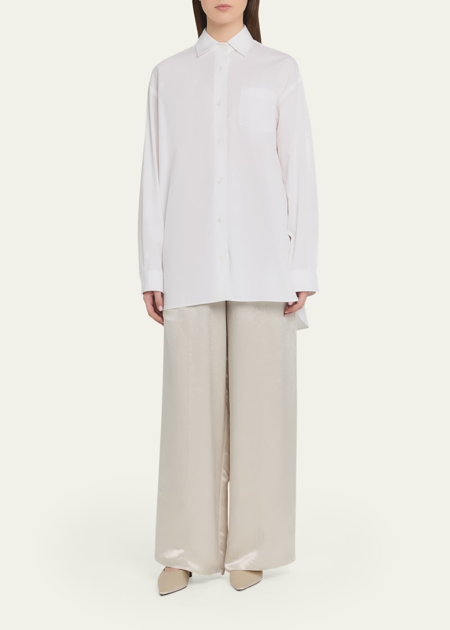 MARIA MCMANUS Oversized Long-Sleeve Tunic Shirt - Bergdorf Goodman