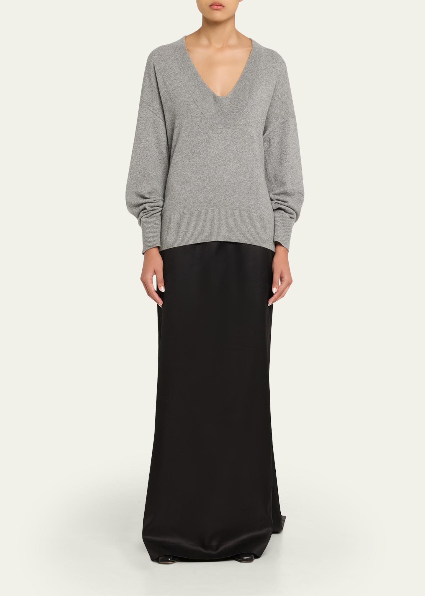 Brandon Maxwell Rivers V-Neck Cashmere Sweater - Bergdorf Goodman