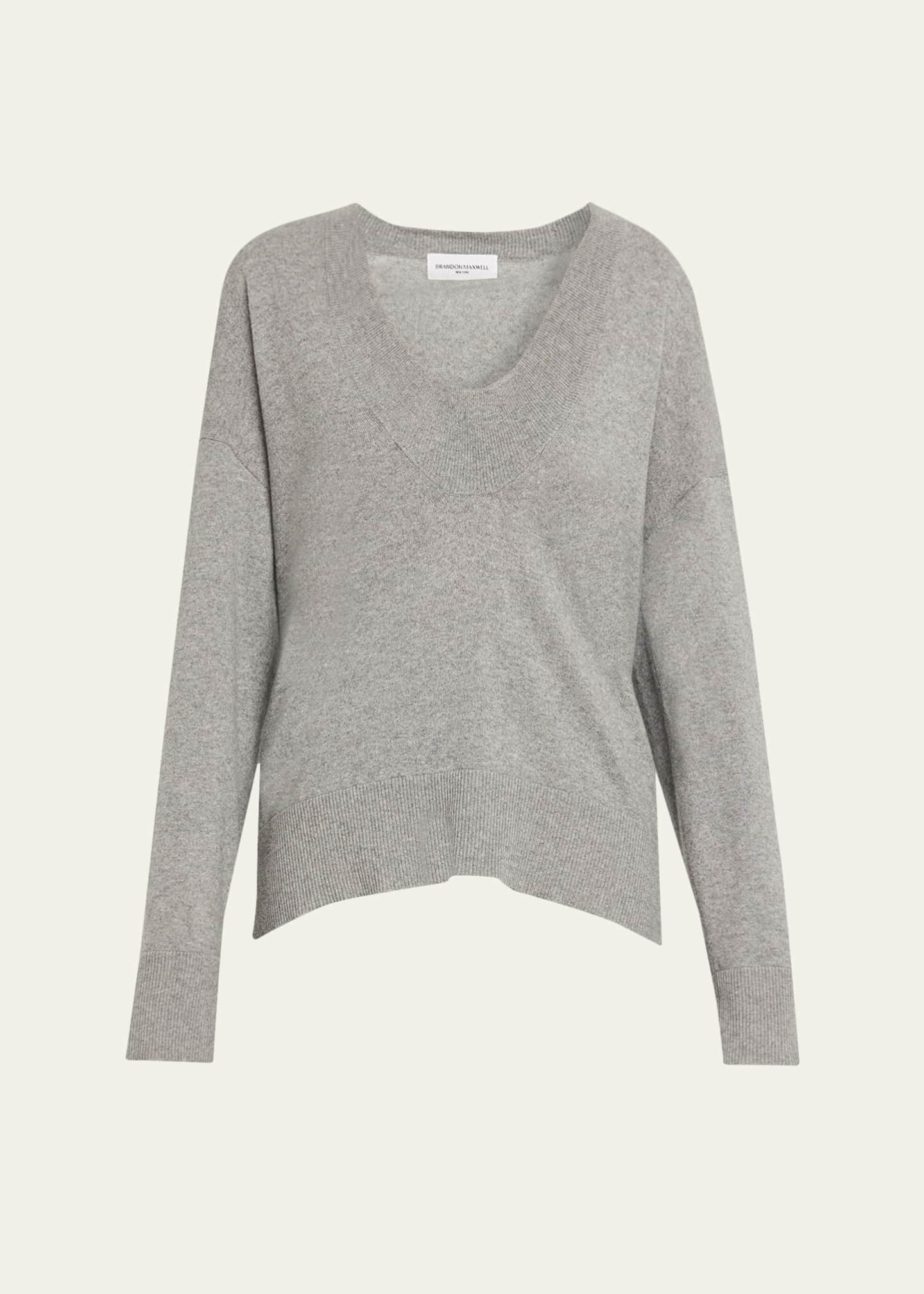 Brandon Maxwell Rivers V-Neck Cashmere Sweater - Bergdorf Goodman