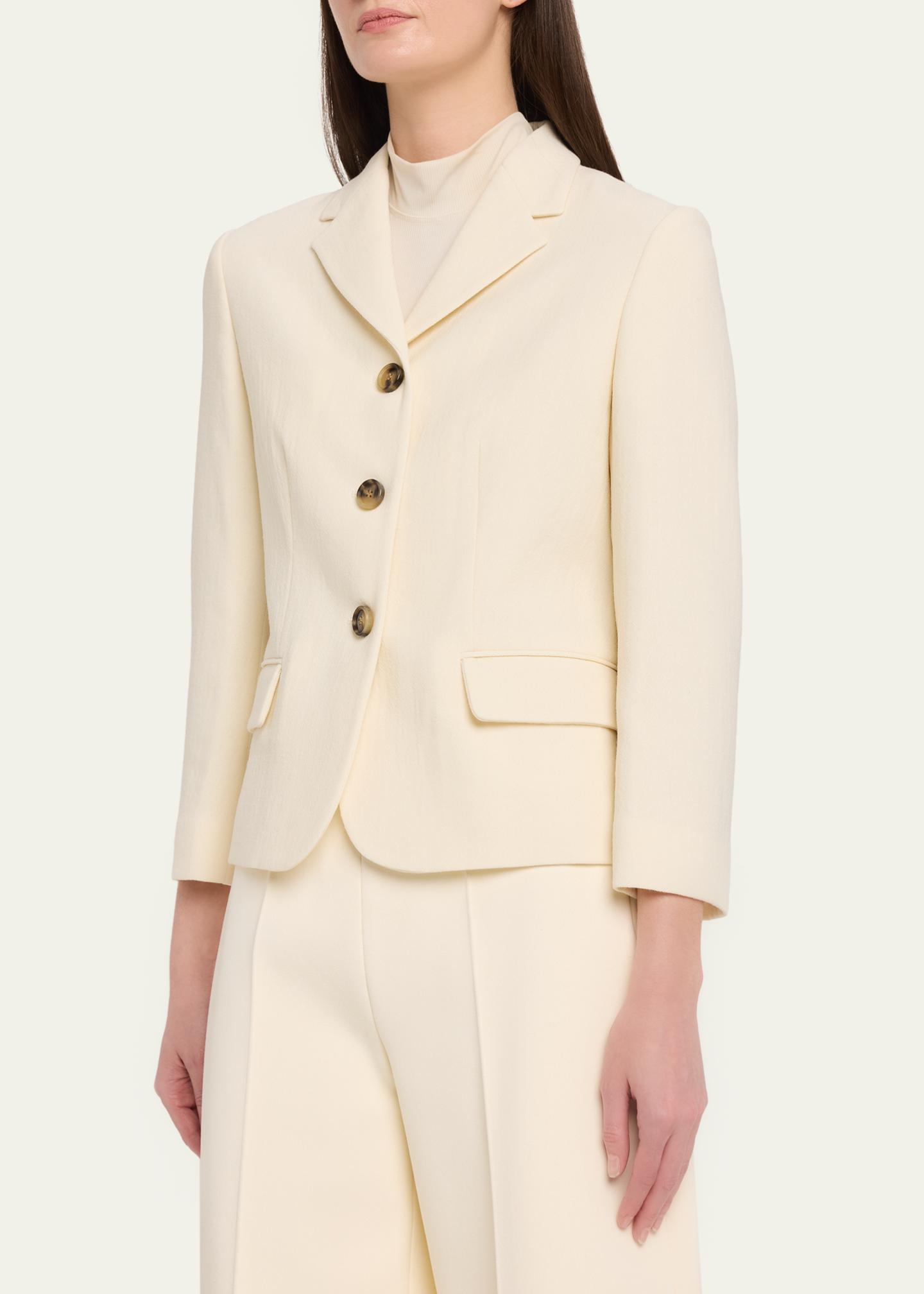 Marni Double Wool Crepe Single-Breasted Blazer Jacket - Bergdorf
