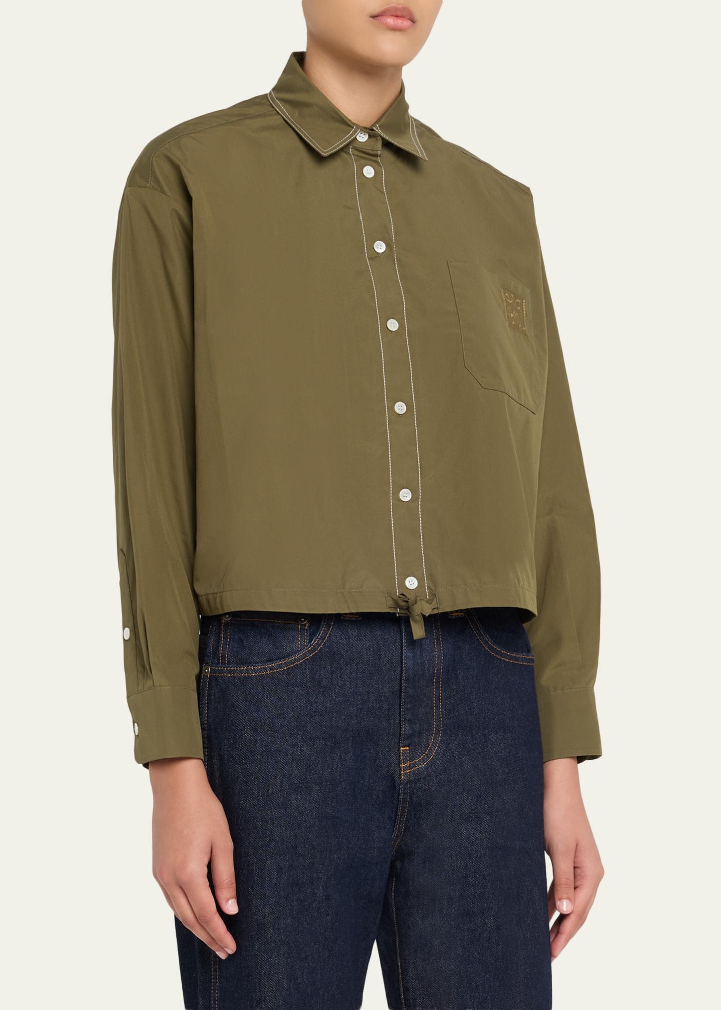 Marni Cotton Boxy Fit Button-Down Shirt - Bergdorf Goodman