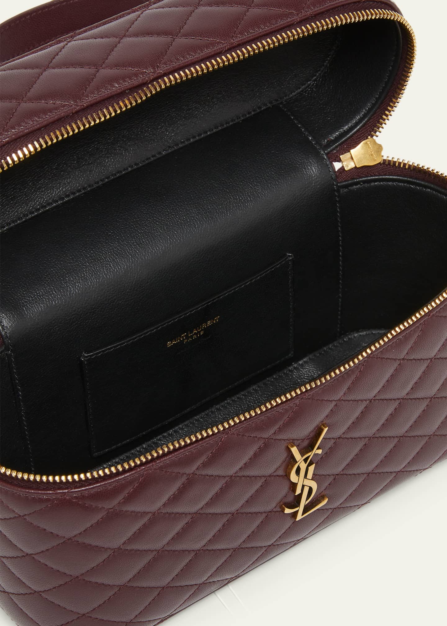 Saint Laurent Gaby Large YSL Vanity Bag in Quilted Leather