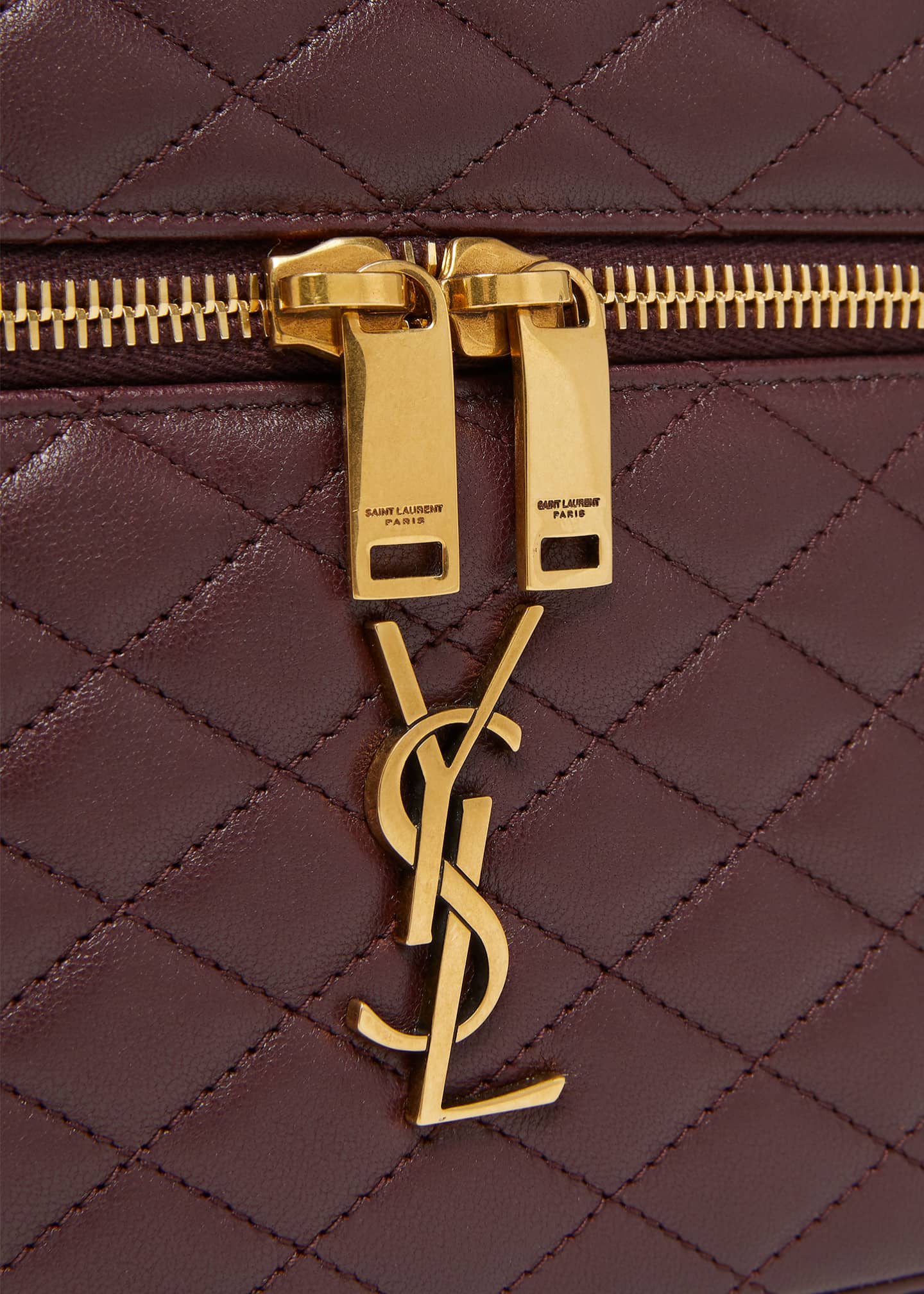 Saint Laurent Gaby Large YSL Vanity Bag in Quilted Leather