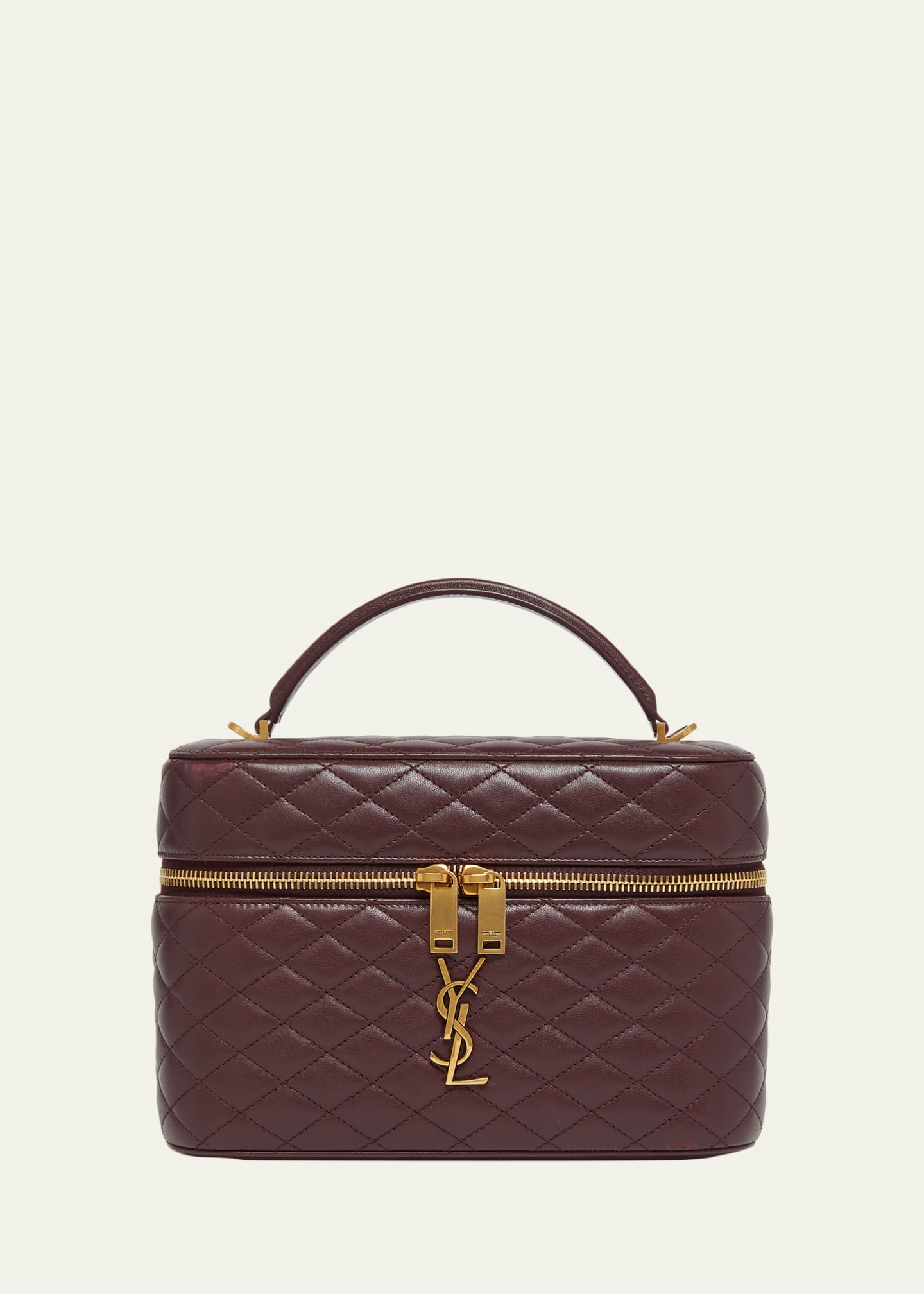 Saint Laurent Gaby Large YSL Vanity Bag in Quilted Leather