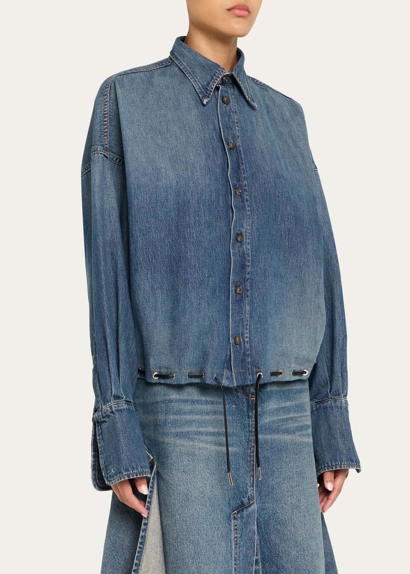 brandon maxwell denim dress Brandon Maxwell Anniversary Collection Interview 2020