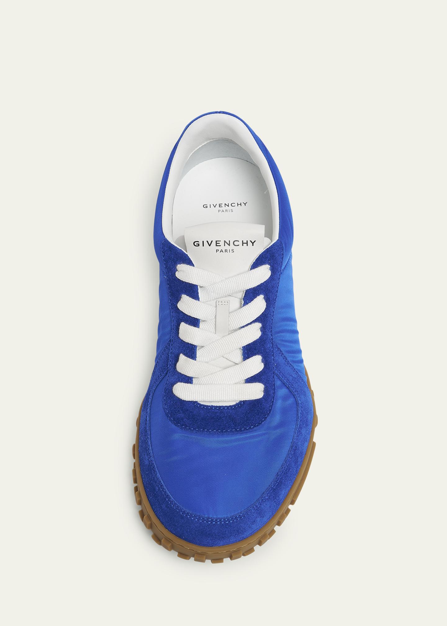 GIVENCHY スニーカー Givenchy Men's Glide Nylon/Suede Low-Top Runner Sneakers