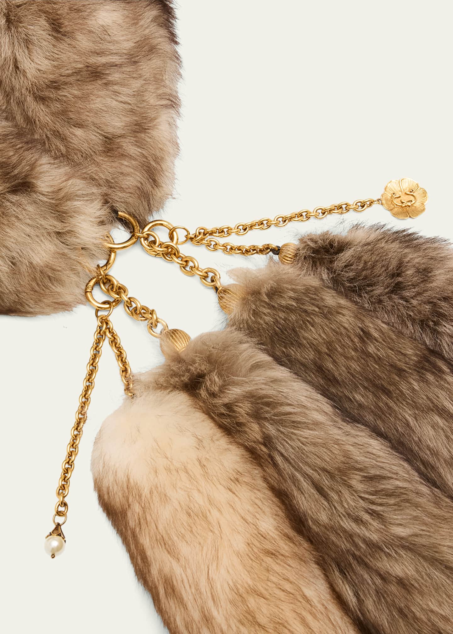 See by Chloe The Treasure Tails Shearling Scarf - Bergdorf Goodman