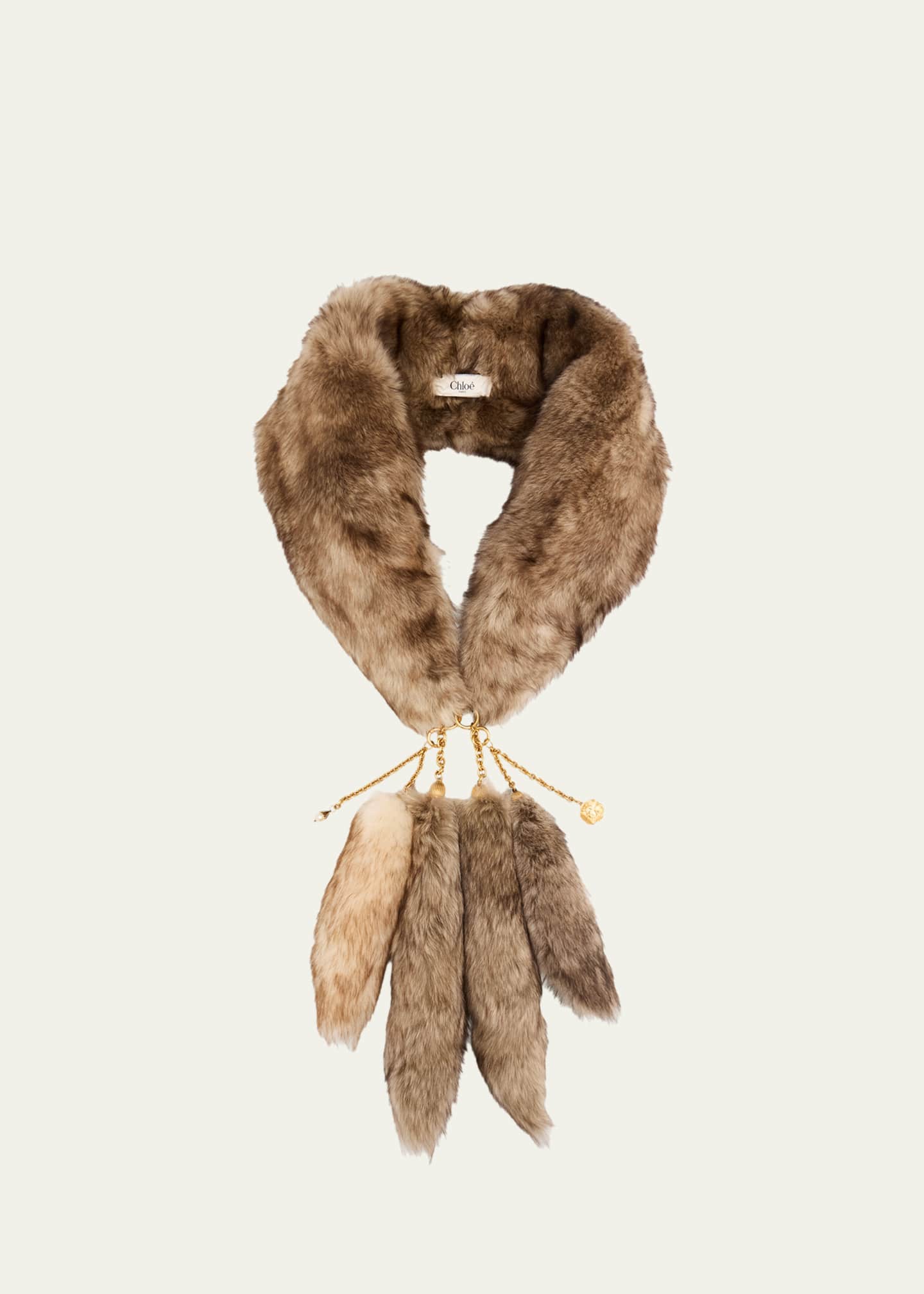 See by Chloe The Treasure Tails Shearling Scarf - Bergdorf Goodman