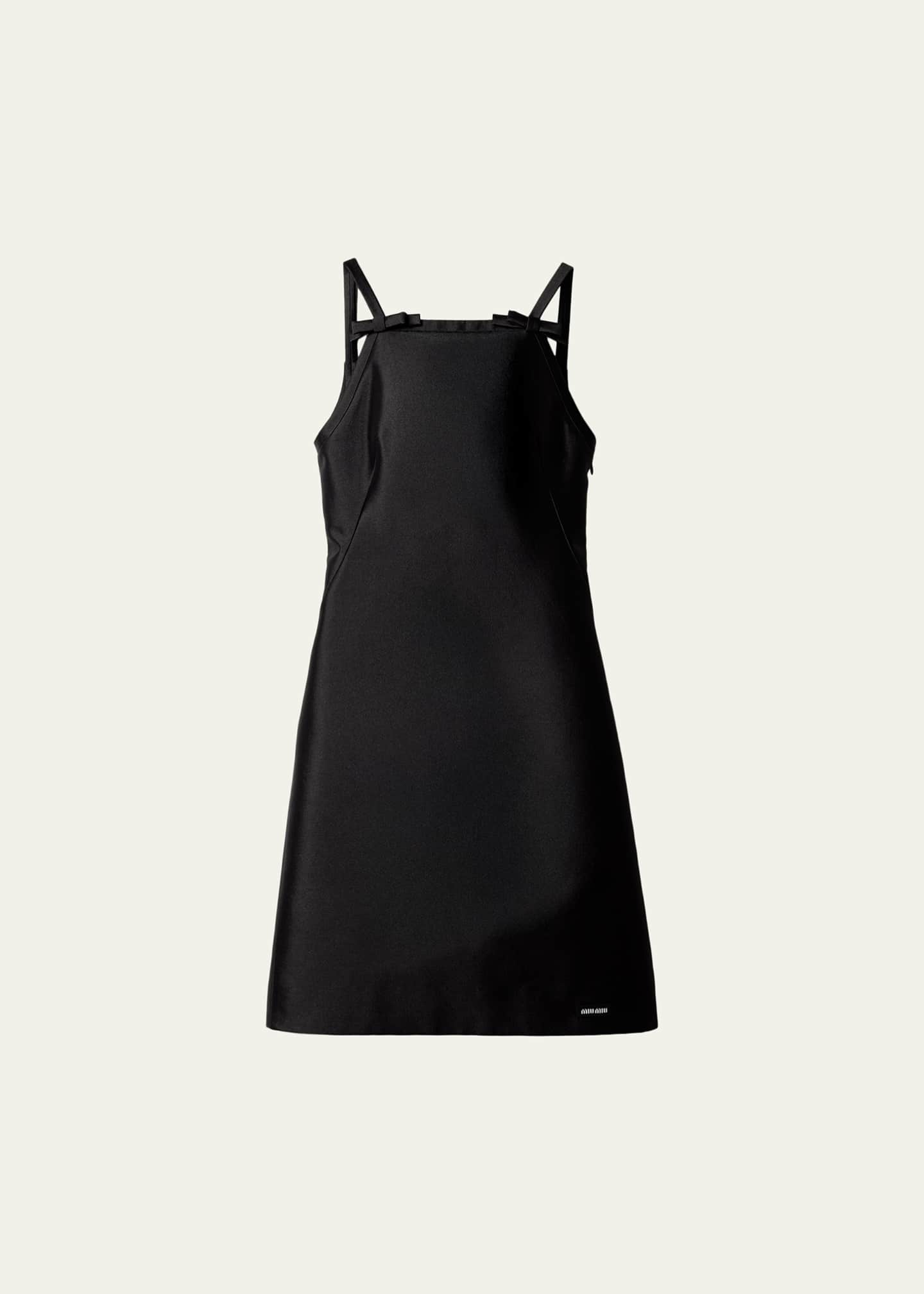 miu miu black silk dress Miu Miu Satin Maxi Dress | Black
