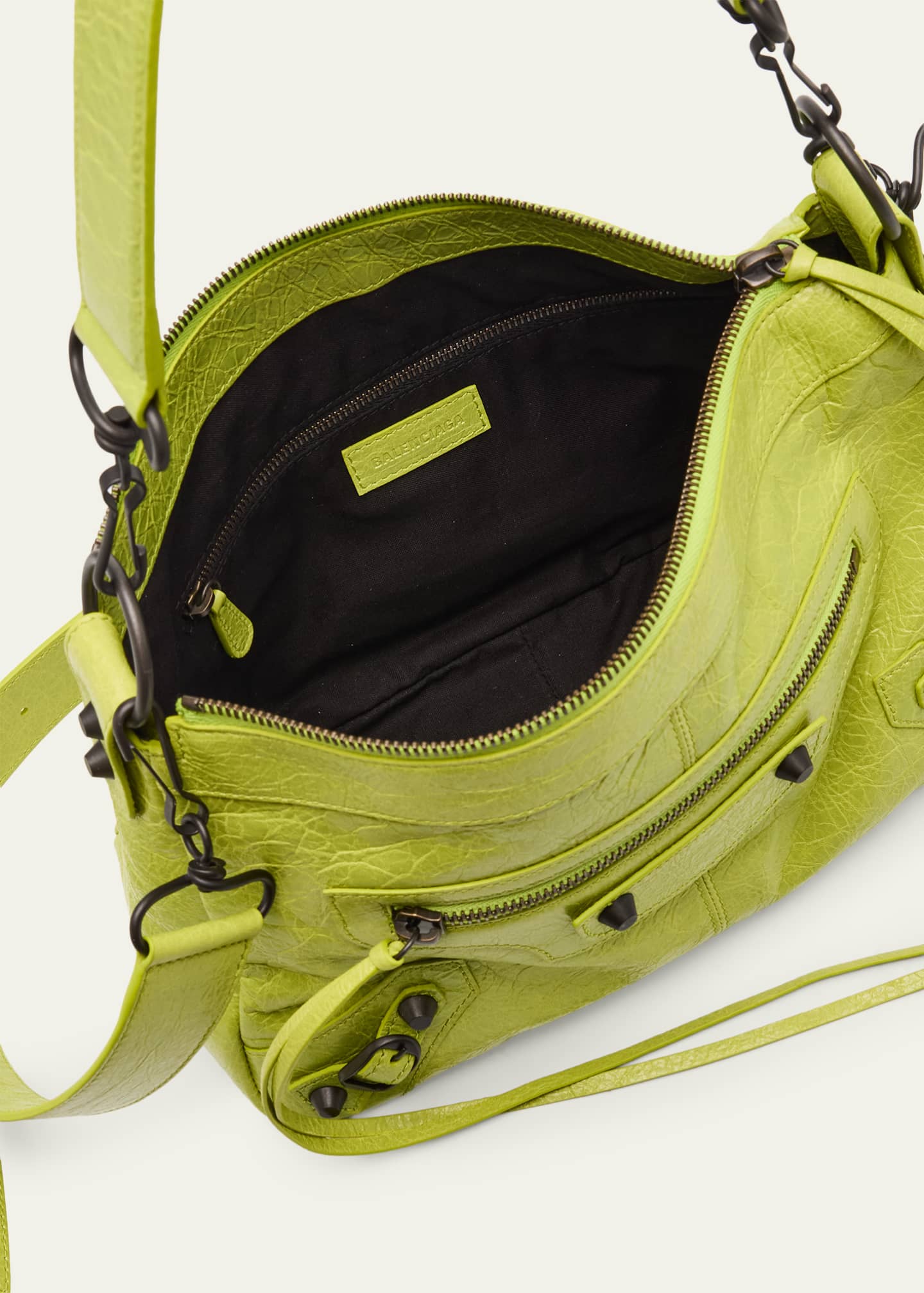 Balenciaga Men's Le City Moto Leather Shoulder Bag - Bergdorf Goodman