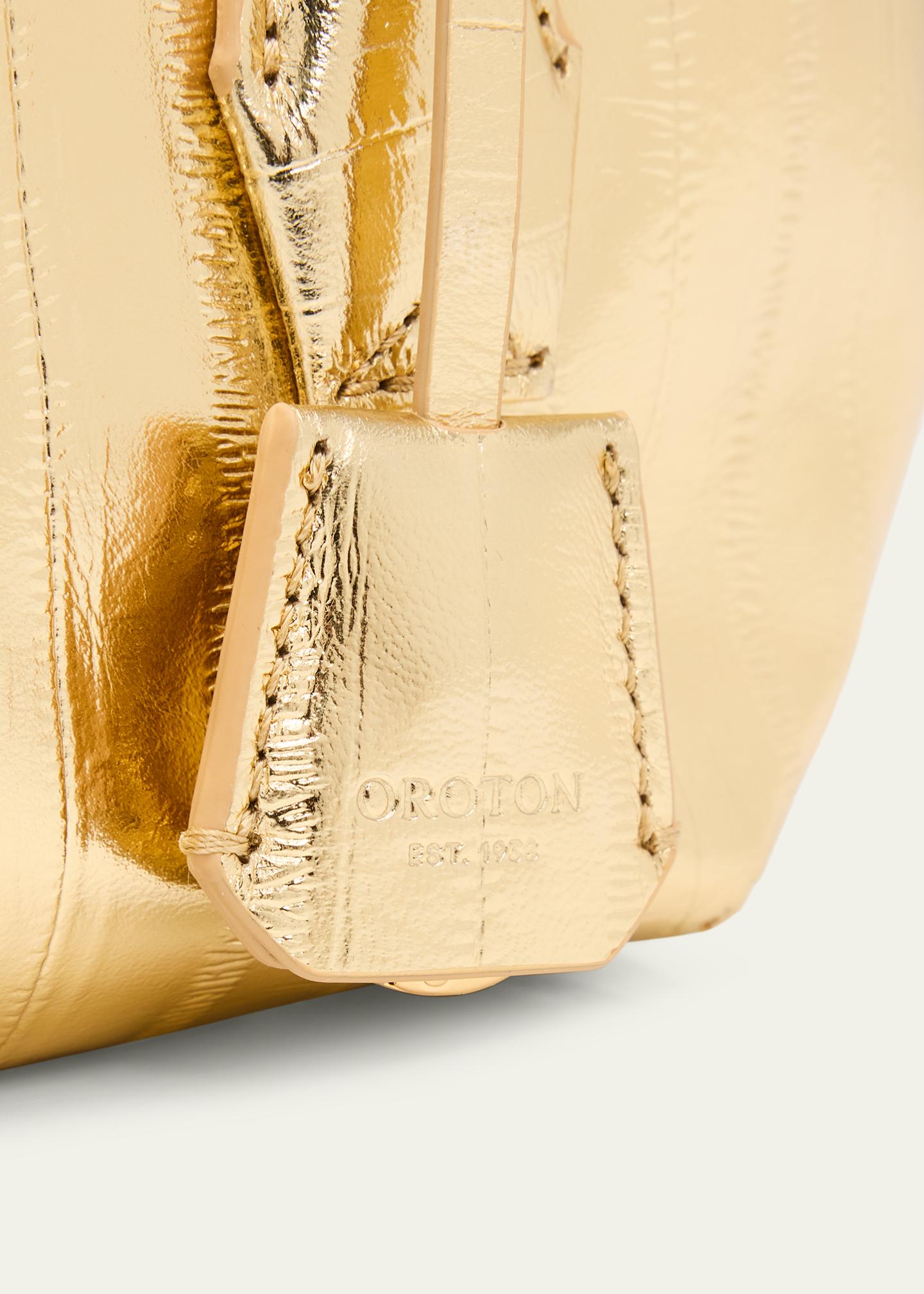 Oroton Breeze Metallic Leather Baguette Shoulder Bag - Bergdorf 