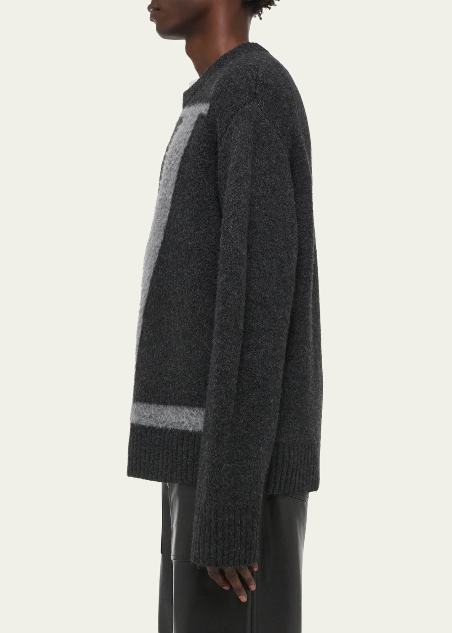 Helmut Lang Men's HL Logo Crewneck Sweater - Bergdorf Goodman