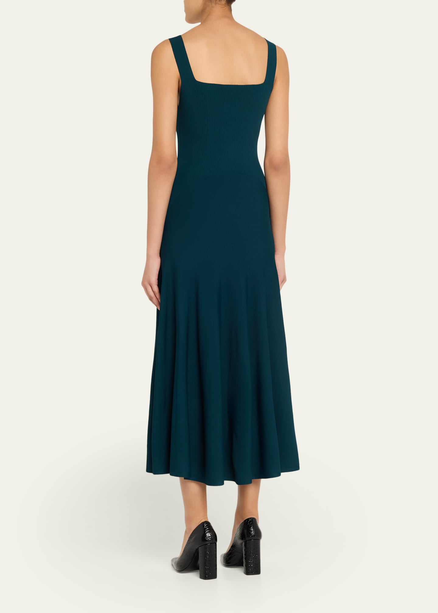 ALAIA Sweetheart-Neck Rib Drop-Waist Maxi Dress - Bergdorf Goodman