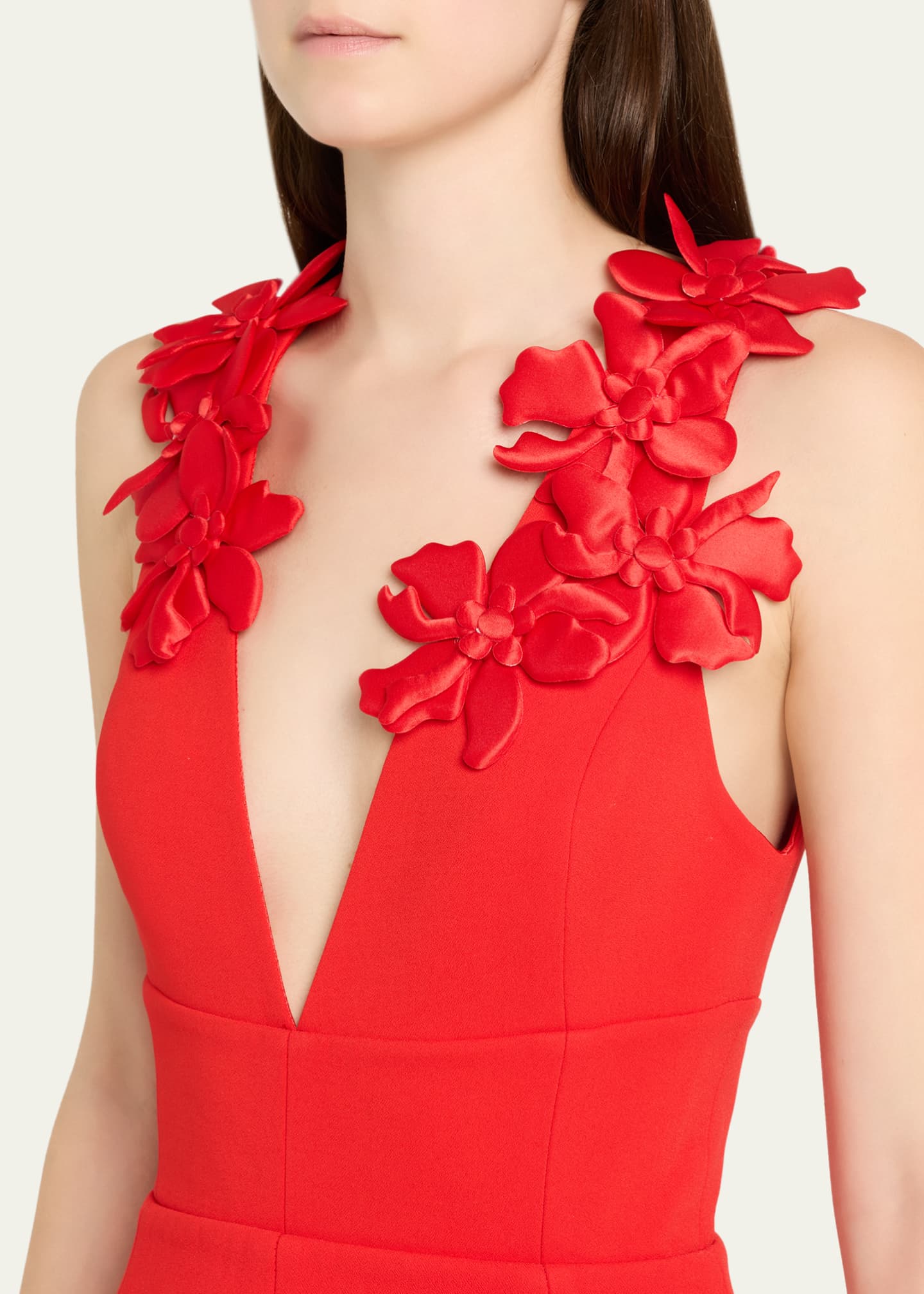 Estelle Floral Appliqué Fit & Flare Mini Dress