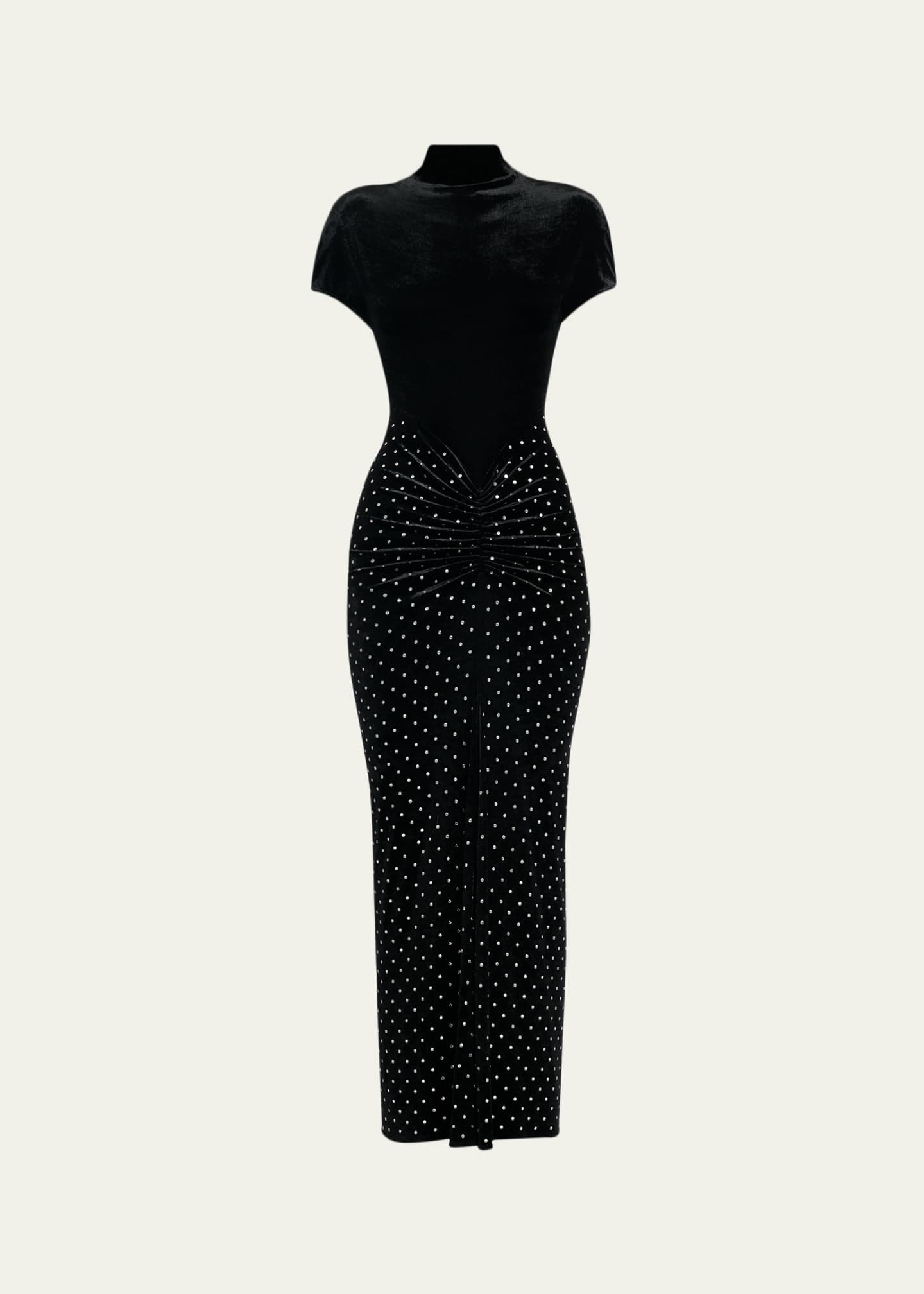 velvet dress mock neck With Slit Great for any cup size Brown Velvet Sleeveless Mock Neck